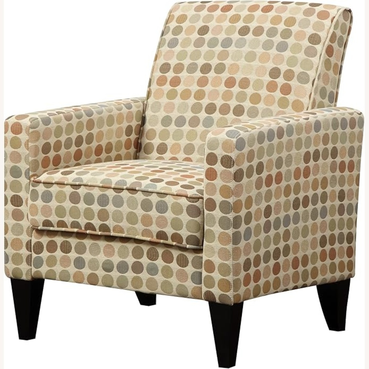 Retro Beige Dot Armchair and Ottoman - image-7