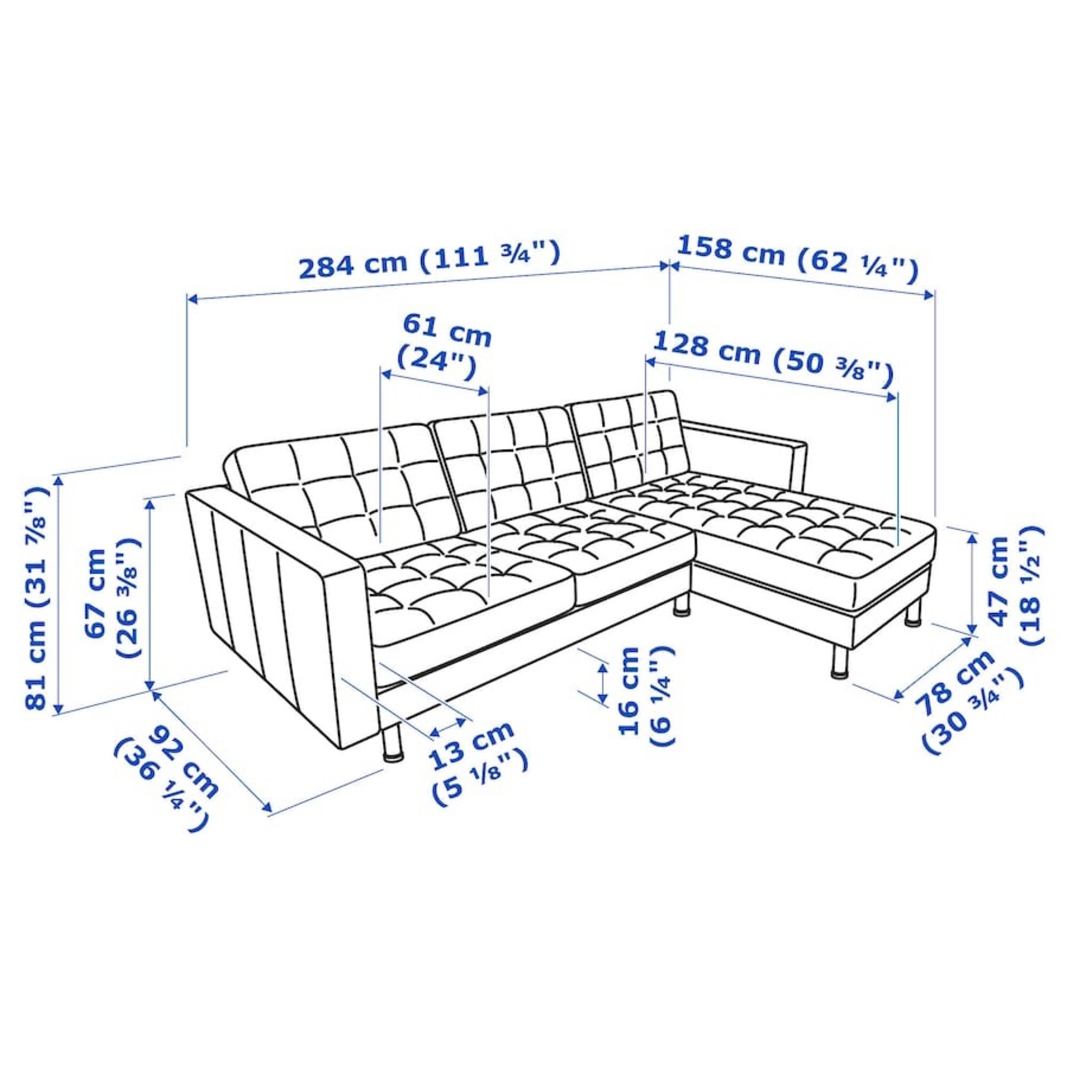 IKEA Black Leather Sectional Couch L shape - image-5