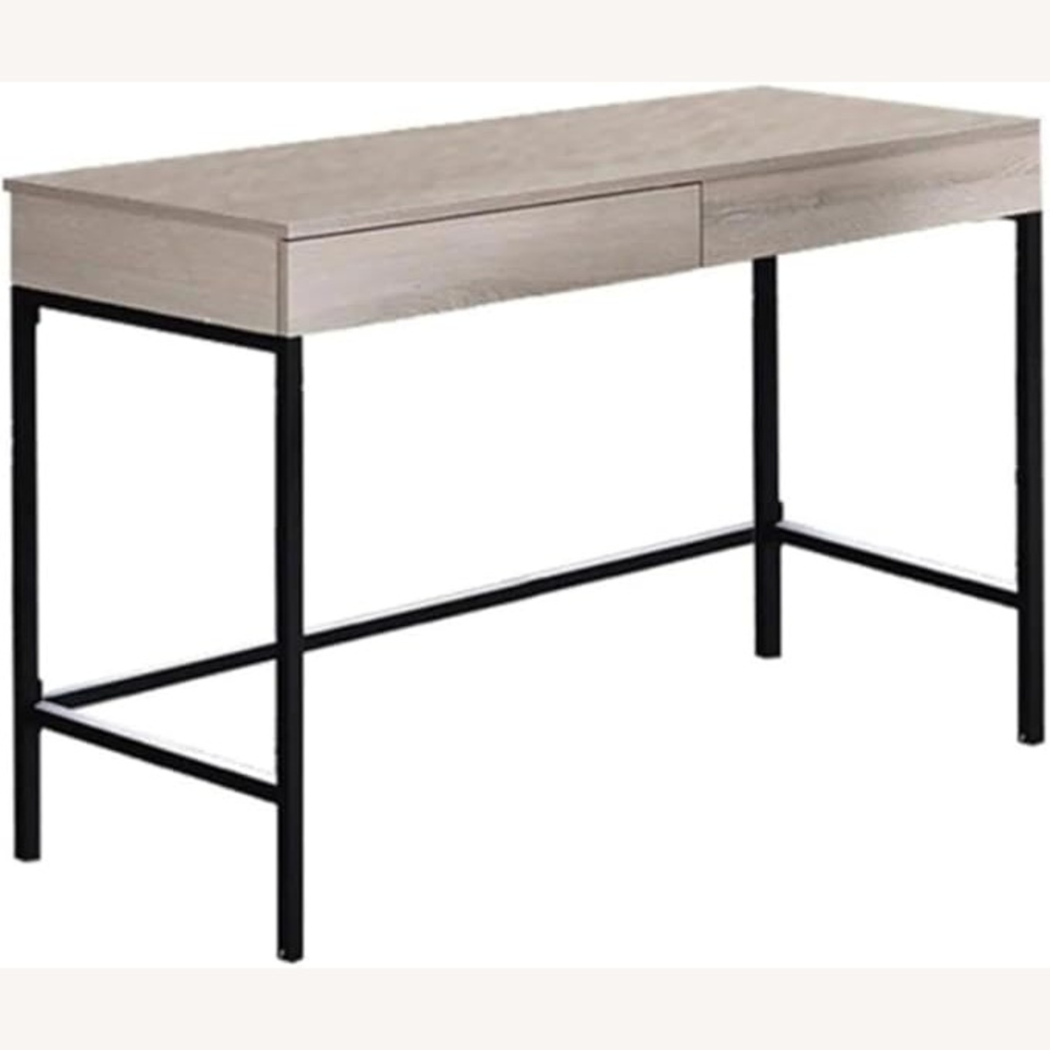 Modern Minimalist Brown Writing Desk with Drawers - image-15