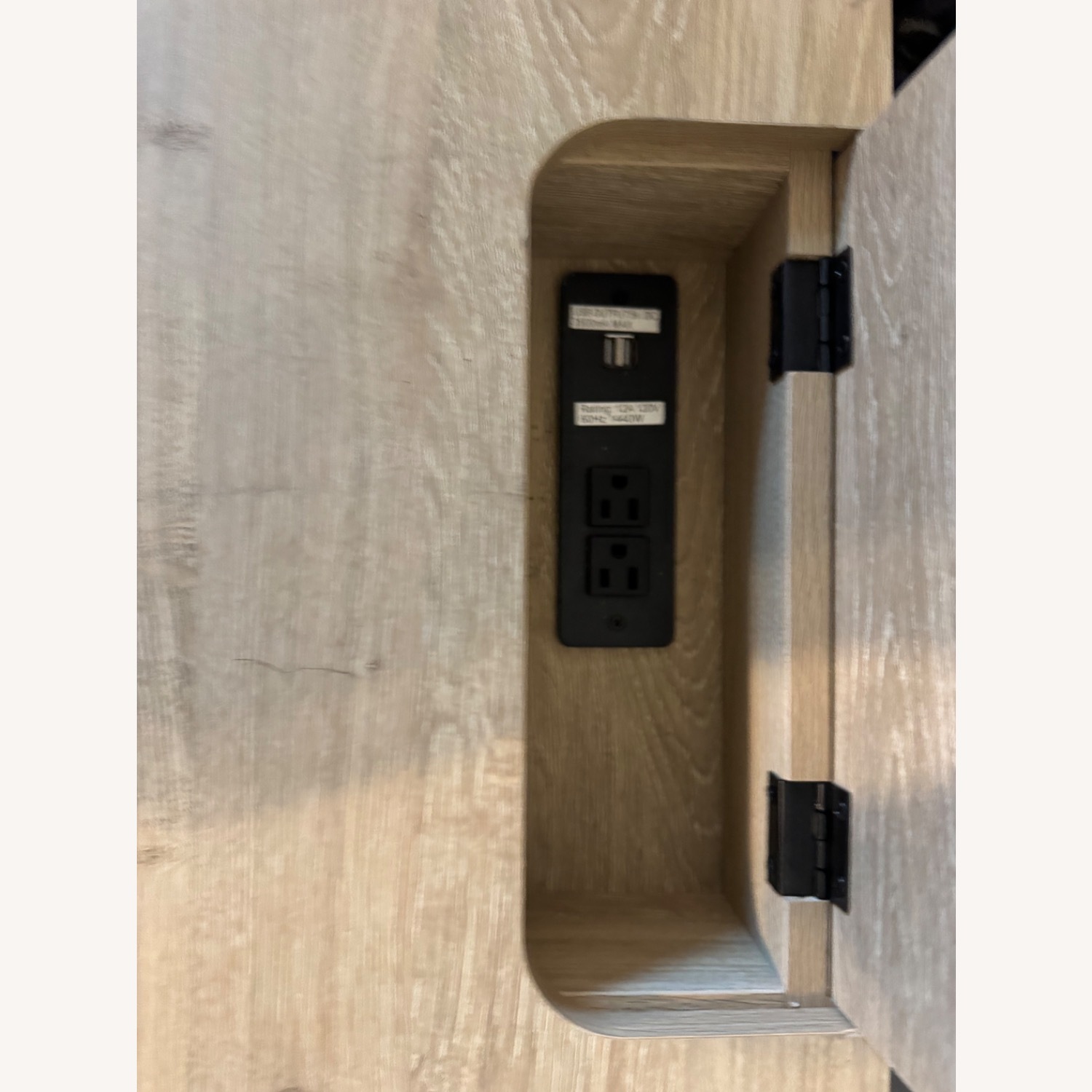 Modern Minimalist Brown Writing Desk with Drawers - image-9