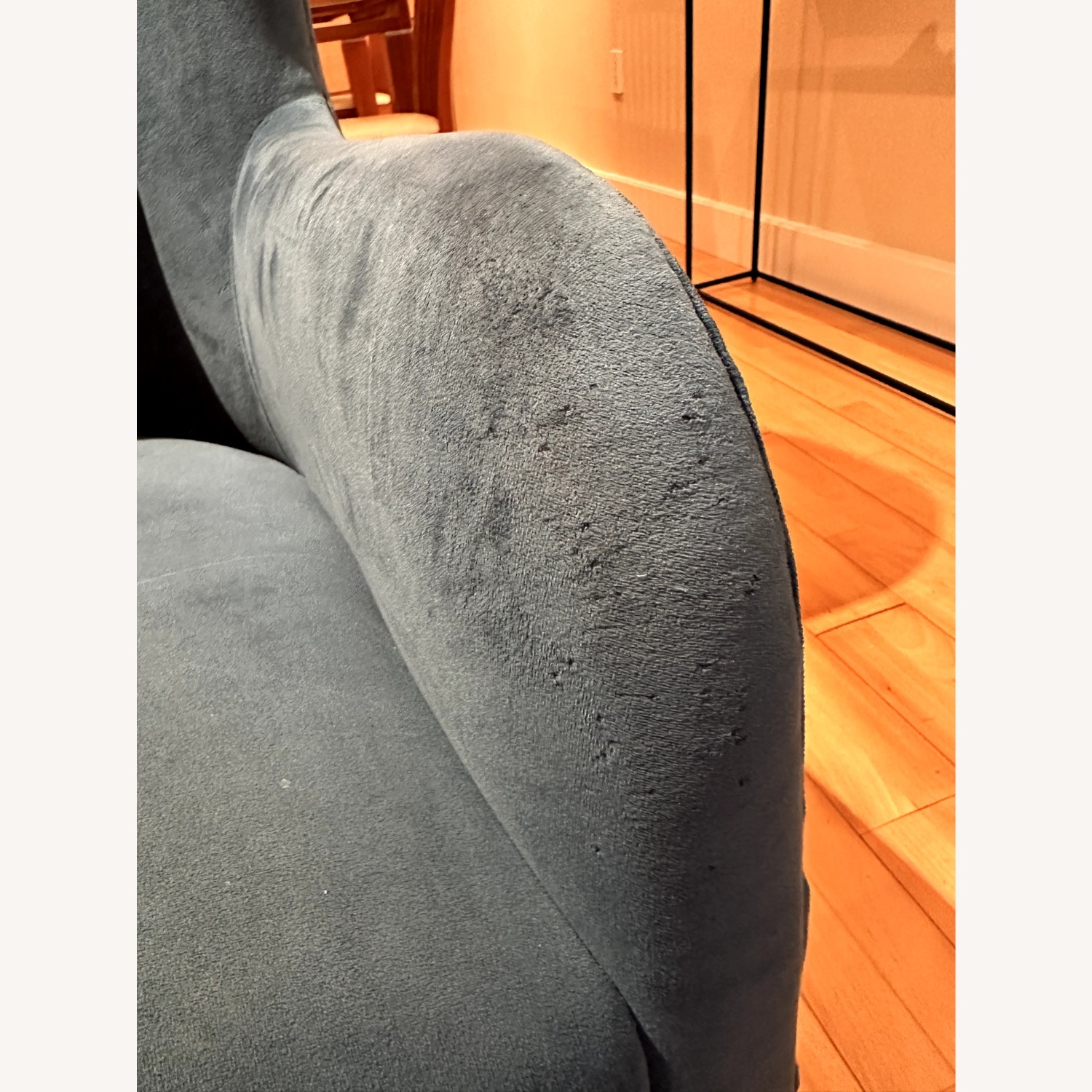 CB2 Suitor High Back Loveseat in Peacock Blue - image-4