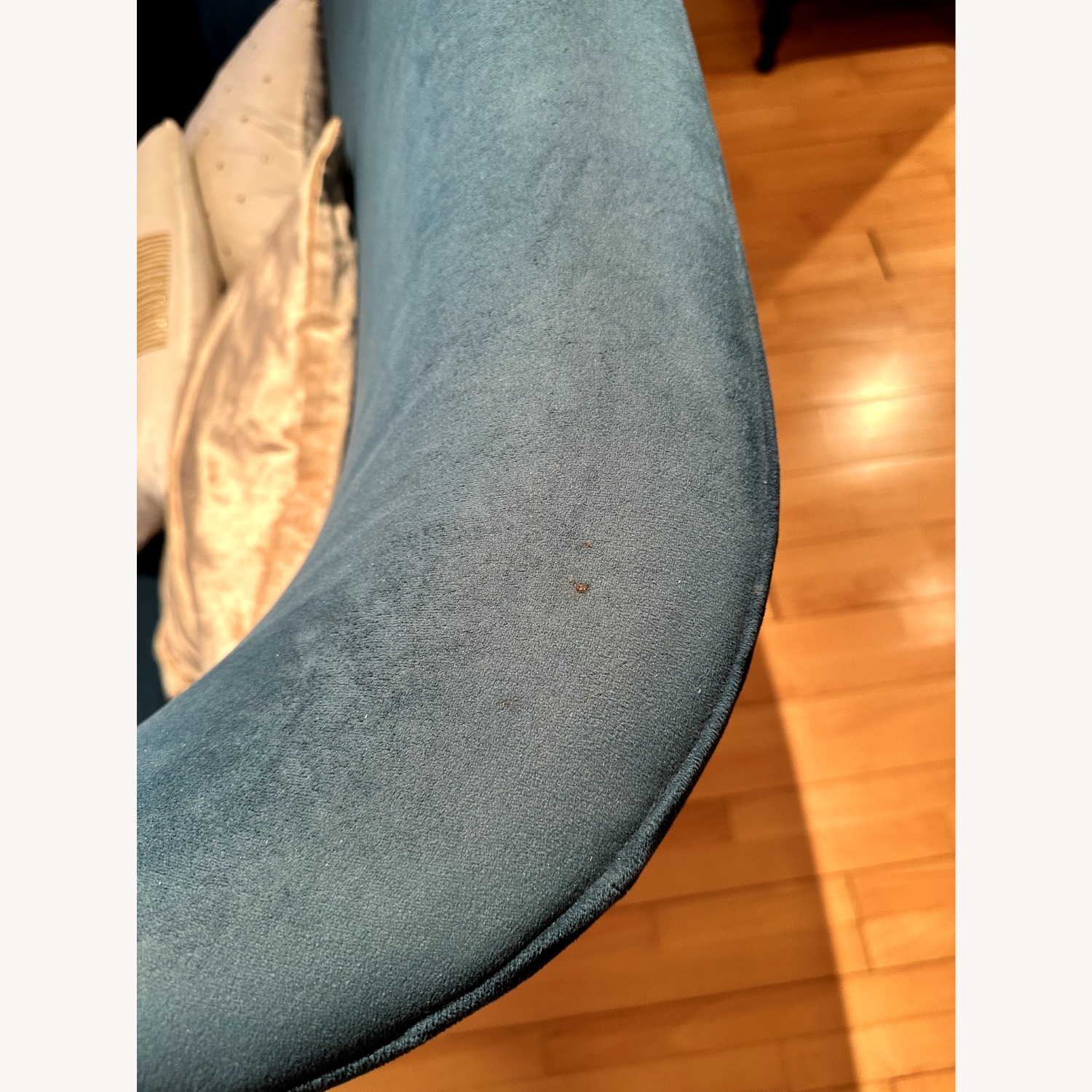 CB2 Suitor High Back Loveseat in Peacock Blue - image-2