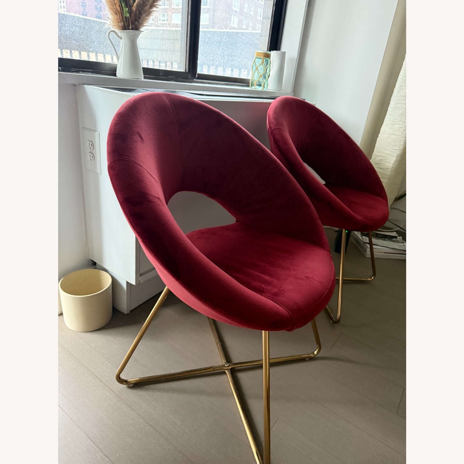 Duhome Set of 2 Velvet Accent Chairs - image-3