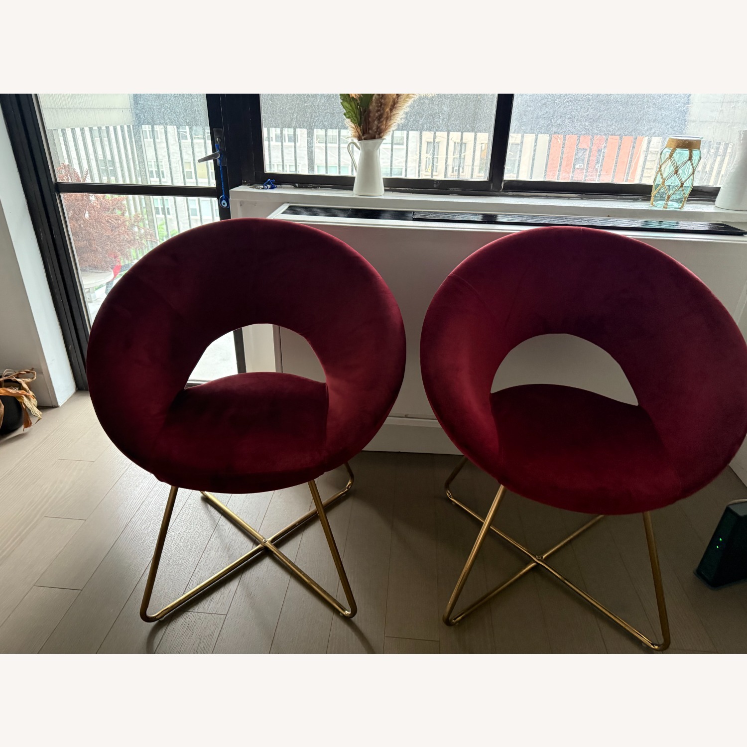 Duhome Set of 2 Velvet Accent Chairs - image-1