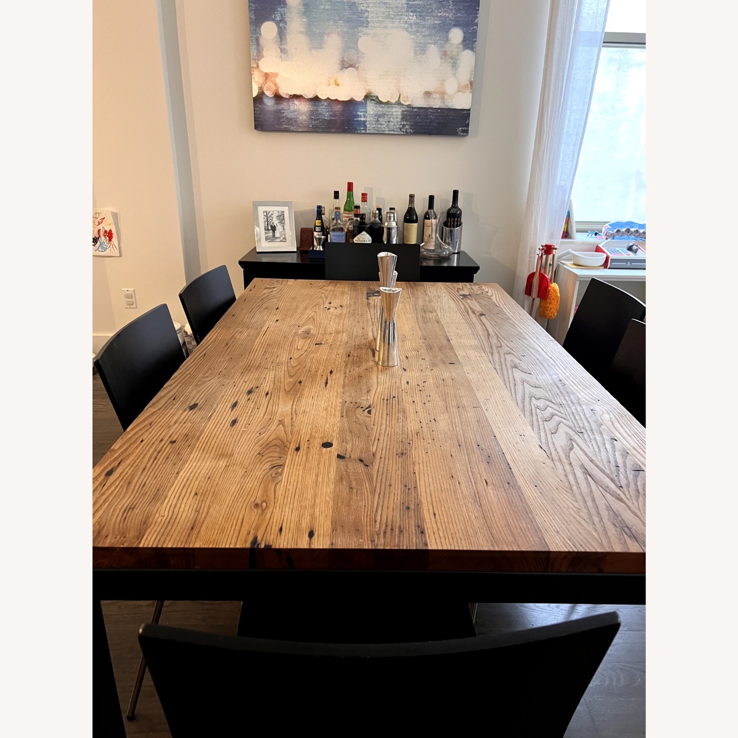 Crate & Barrel Teak and Metal Dining Table - image-6