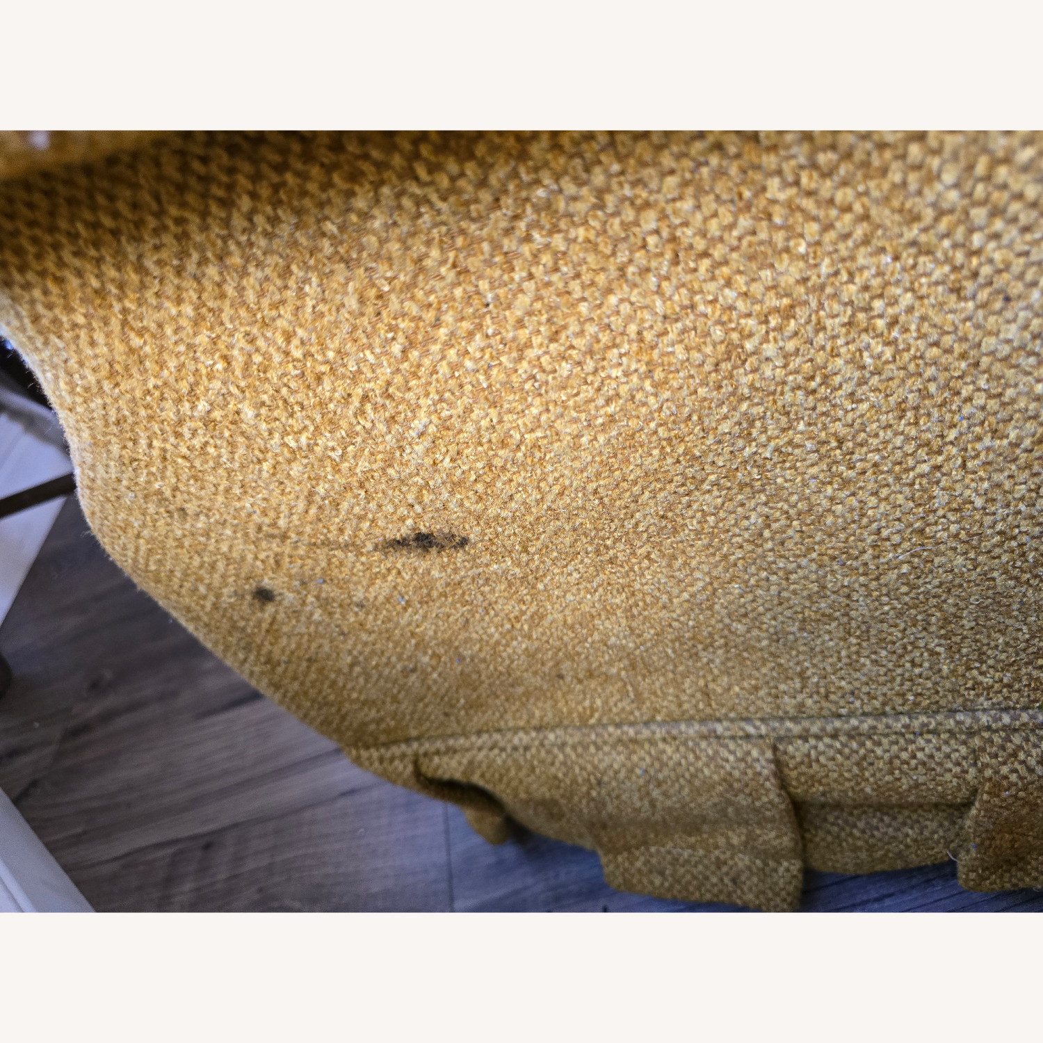 Non-Reclining Knit Fabric Yellow Armchair - image-5