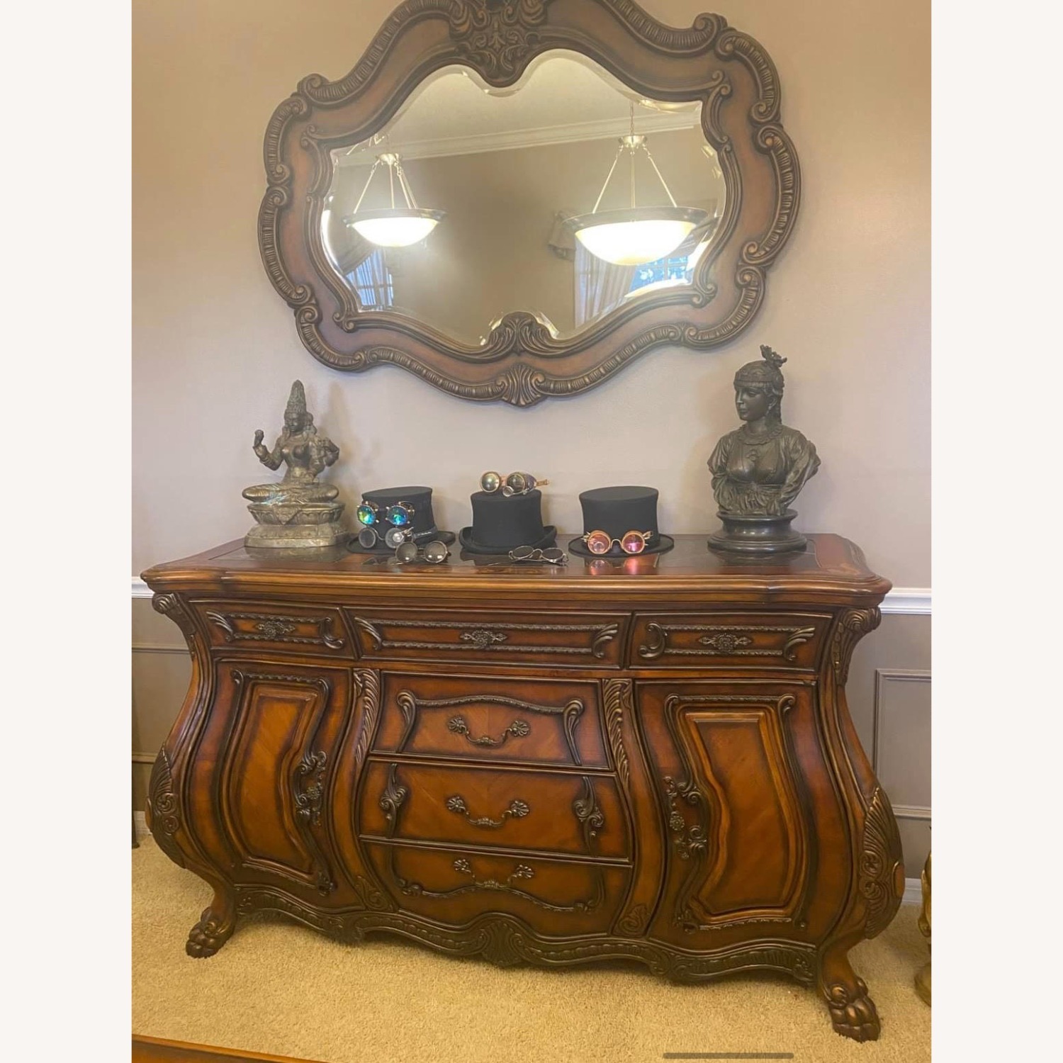 Michael Amini Chateau Beauvais Buffet with Mirror - image-1