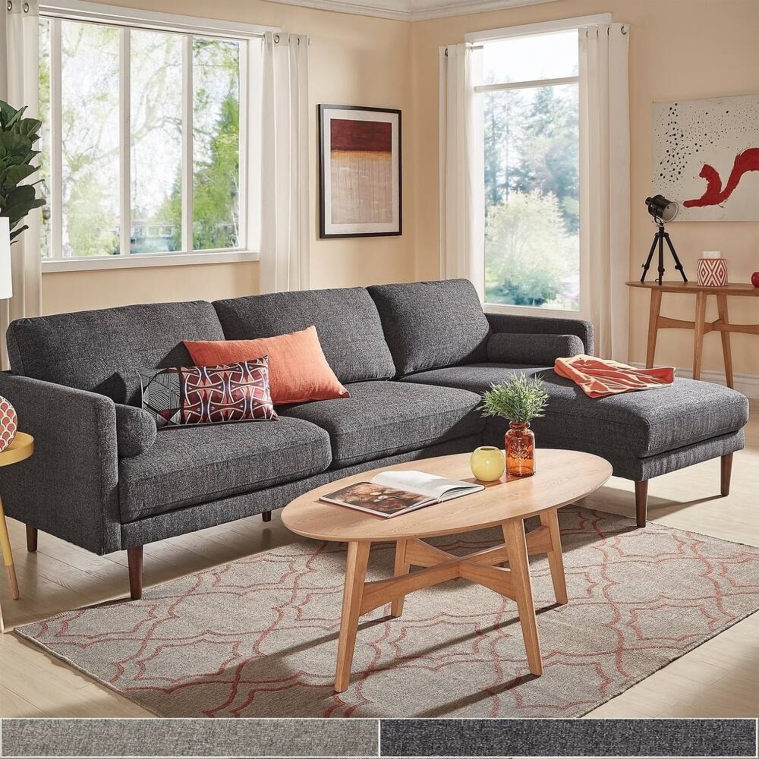 Mid-Century Modern Sectional Sofa - image-6