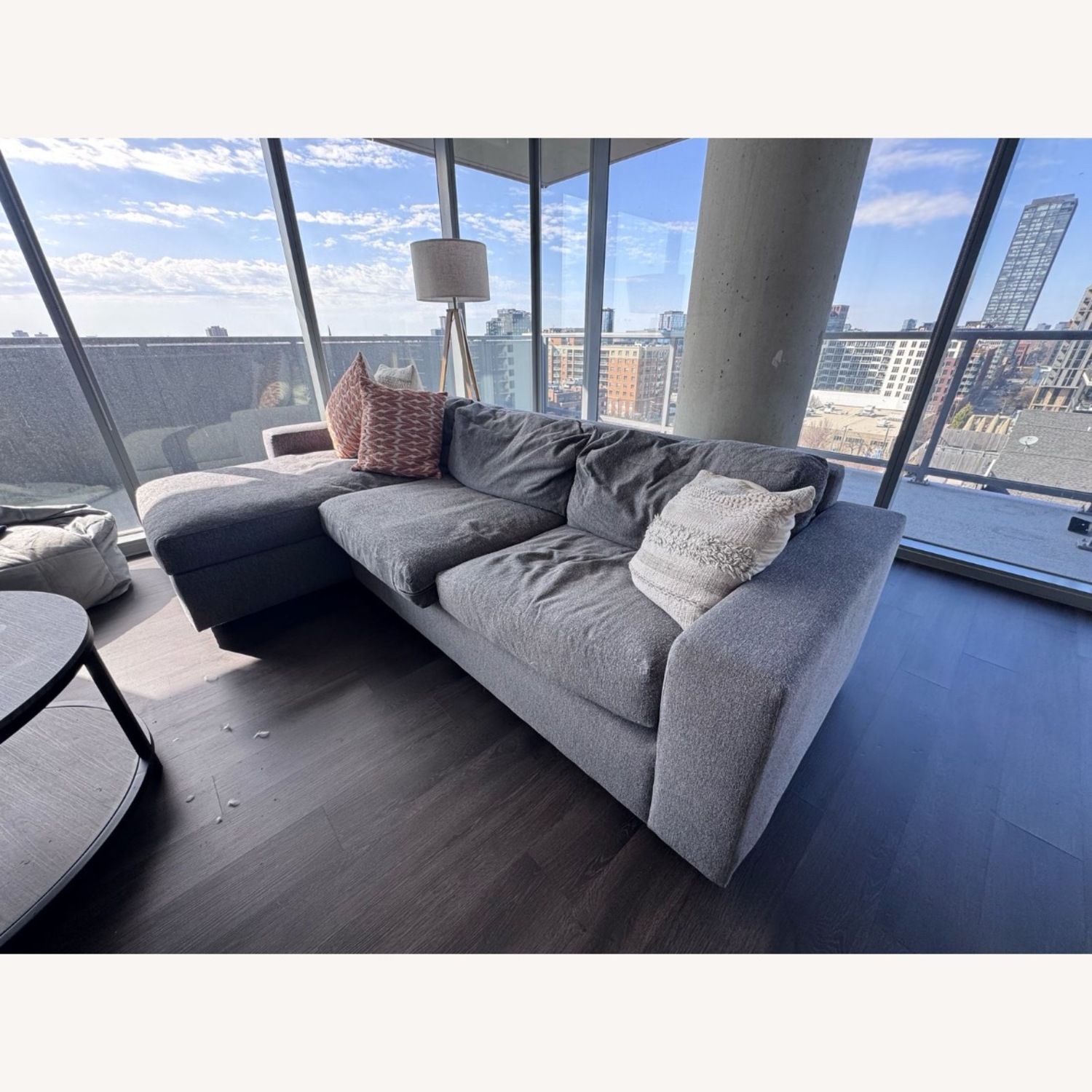 West Elm Urban 111" Left Sleeper Sectional with Storage+Bed - image-1