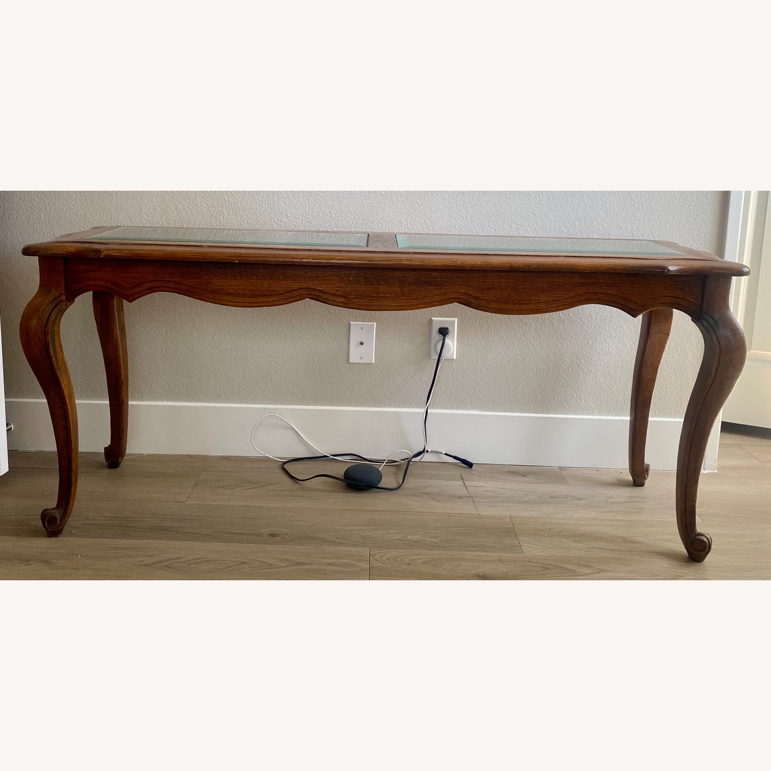 Glass Top Console Table - image-1