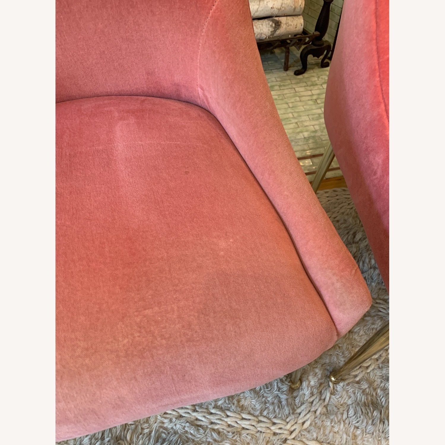 Anthropologie Velvet Elowen Armchair Blossom - image-3