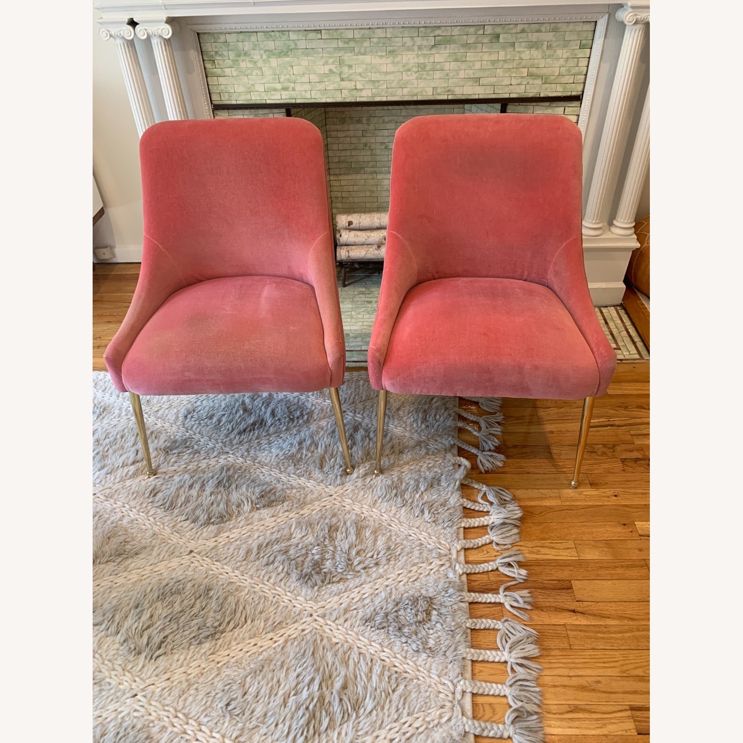 Anthropologie Velvet Elowen Armchair Blossom - image-5