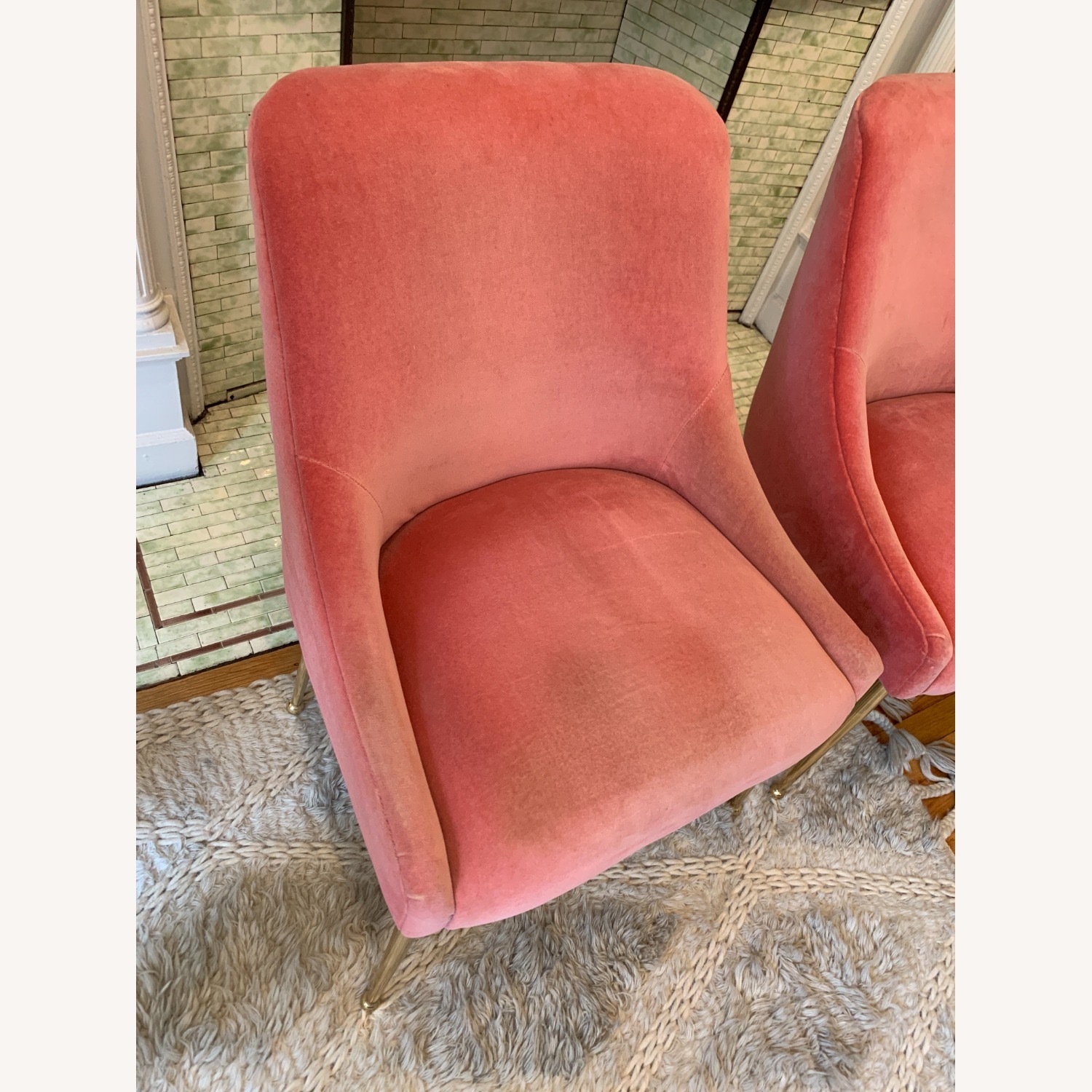 Anthropologie Velvet Elowen Armchair Blossom - image-9