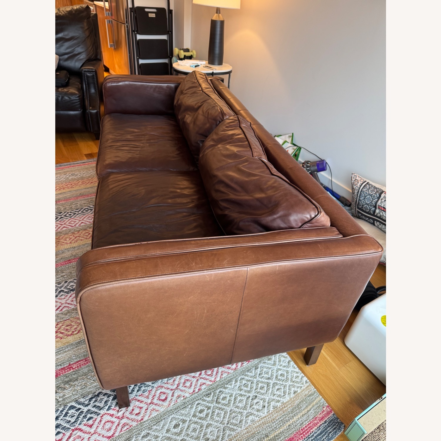 Pottery Barn Leather Sofa - image-3