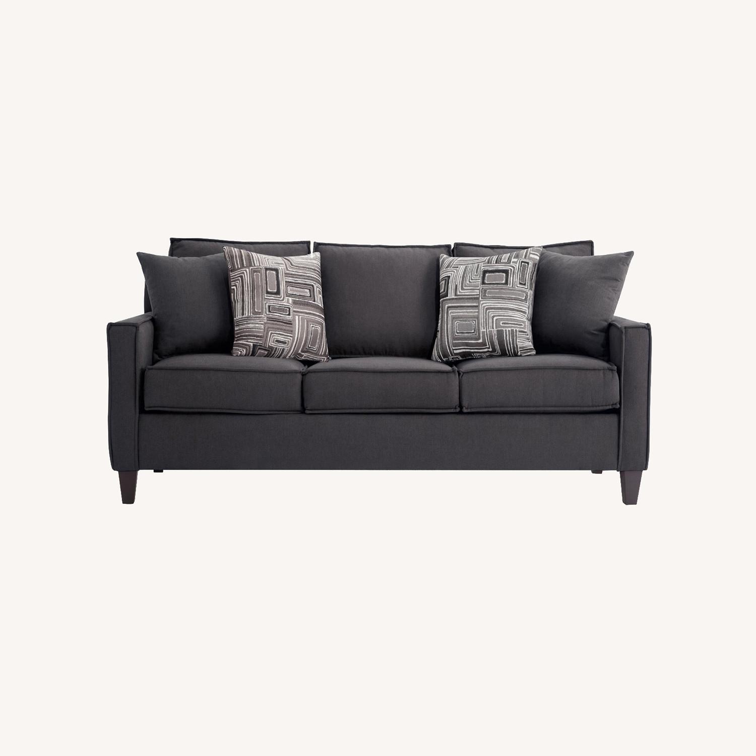 Jessie Gray Sofa with 4 Pillows - image-4