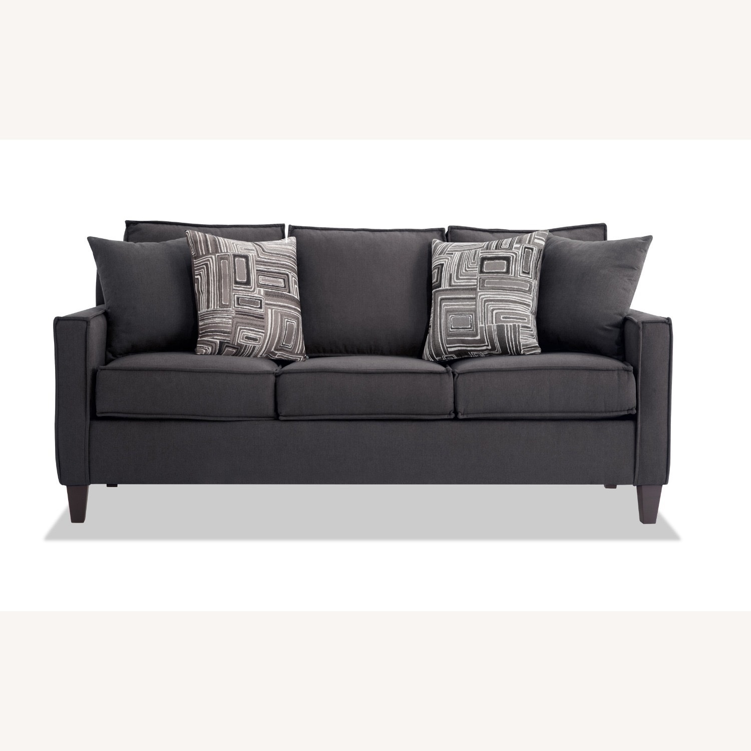 Jessie Gray Sofa with 4 Pillows - image-1