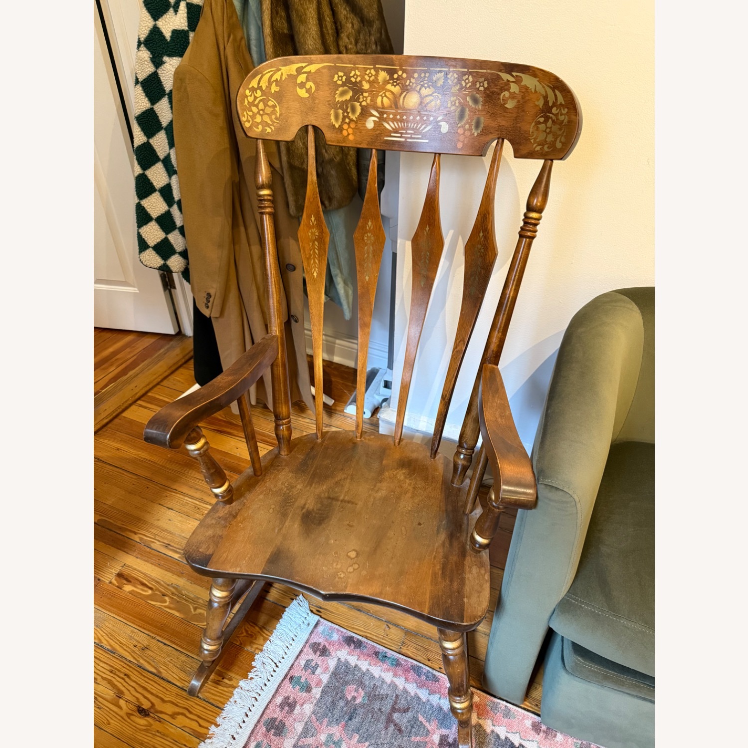 Vintage Wooden Rocking Chair - image-1
