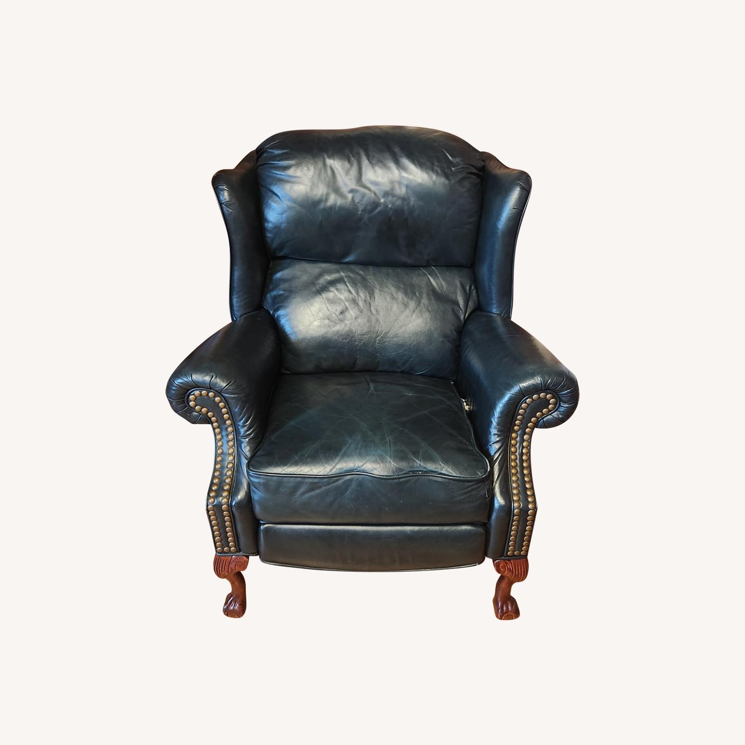 Lane Furniture Dark Green Wingback Recliner - image-0