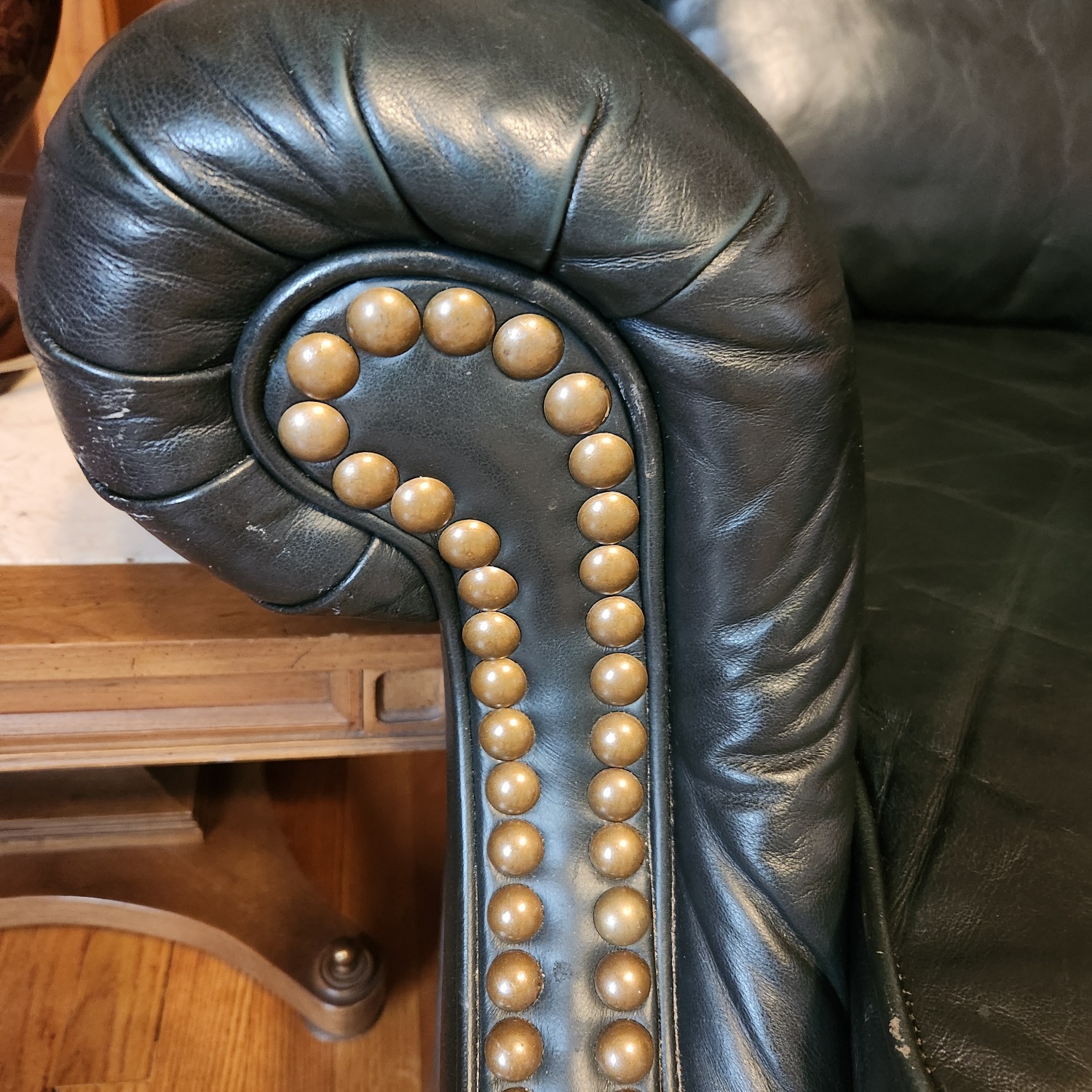 Lane Furniture Dark Green Wingback Recliner - image-2