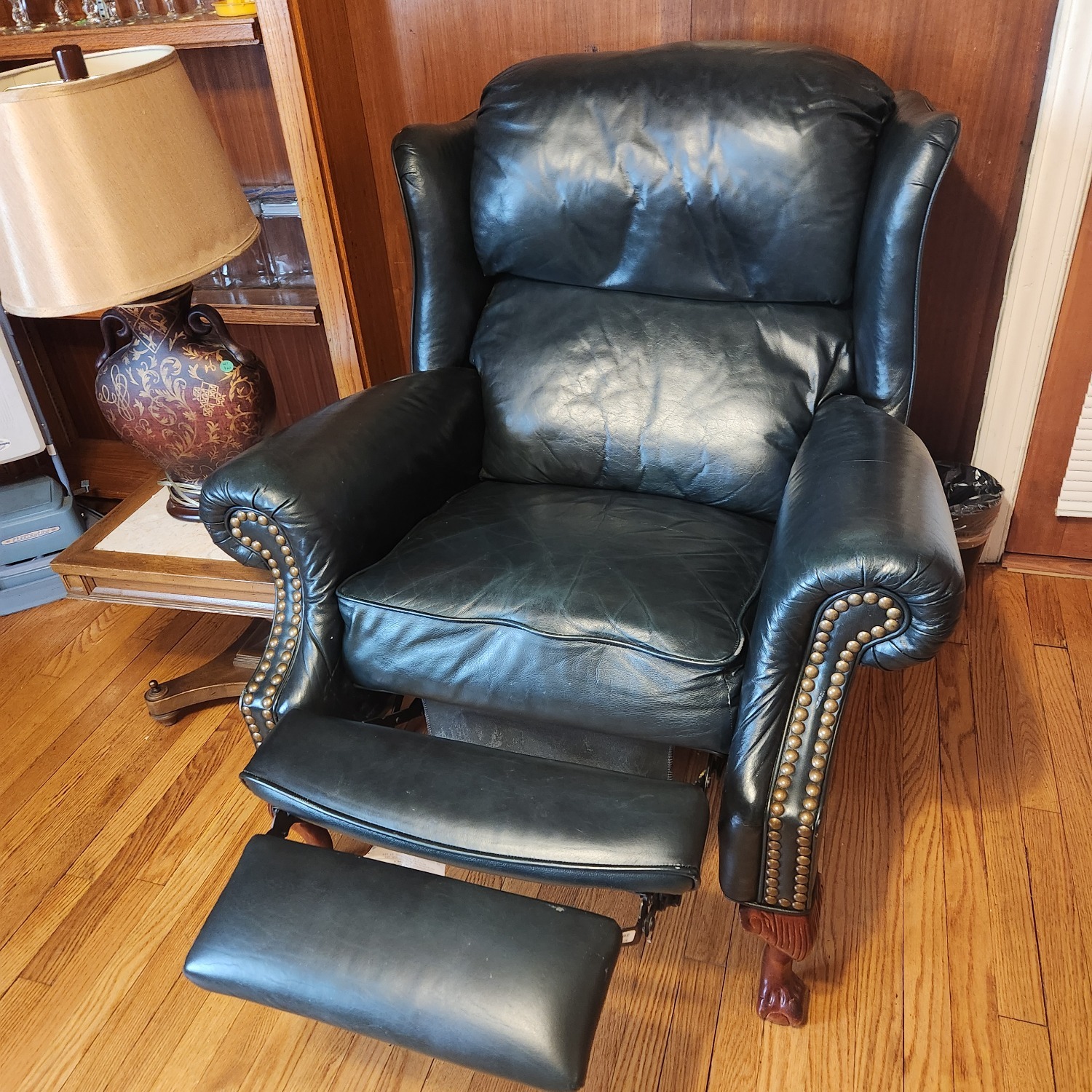 Lane Furniture Dark Green Wingback Recliner - image-3