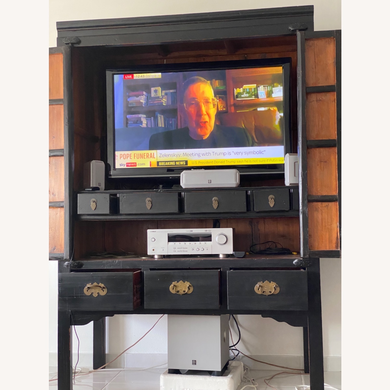 Antique Chinese Wood Armoire  - image-4