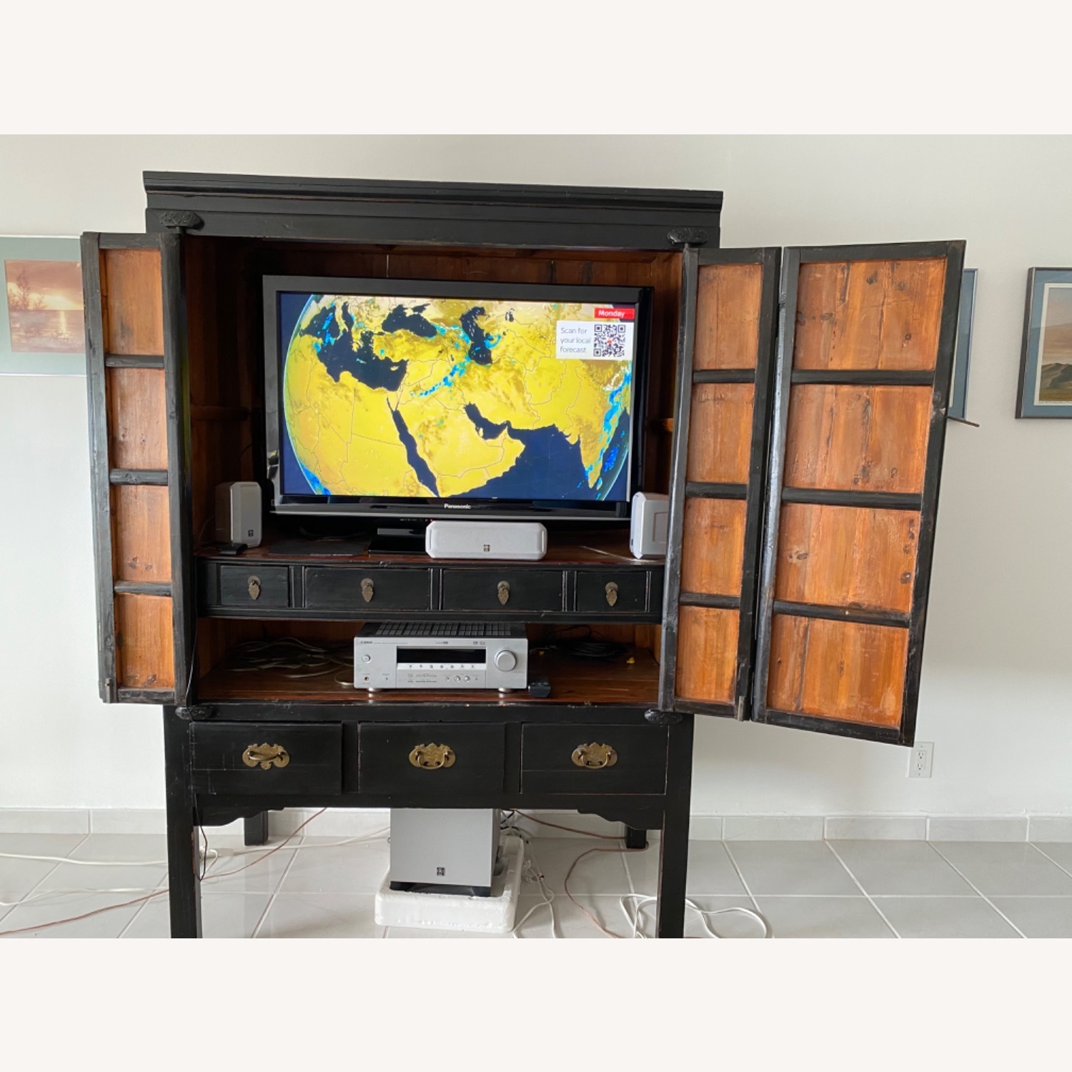 Antique Chinese Wood Armoire  - image-5