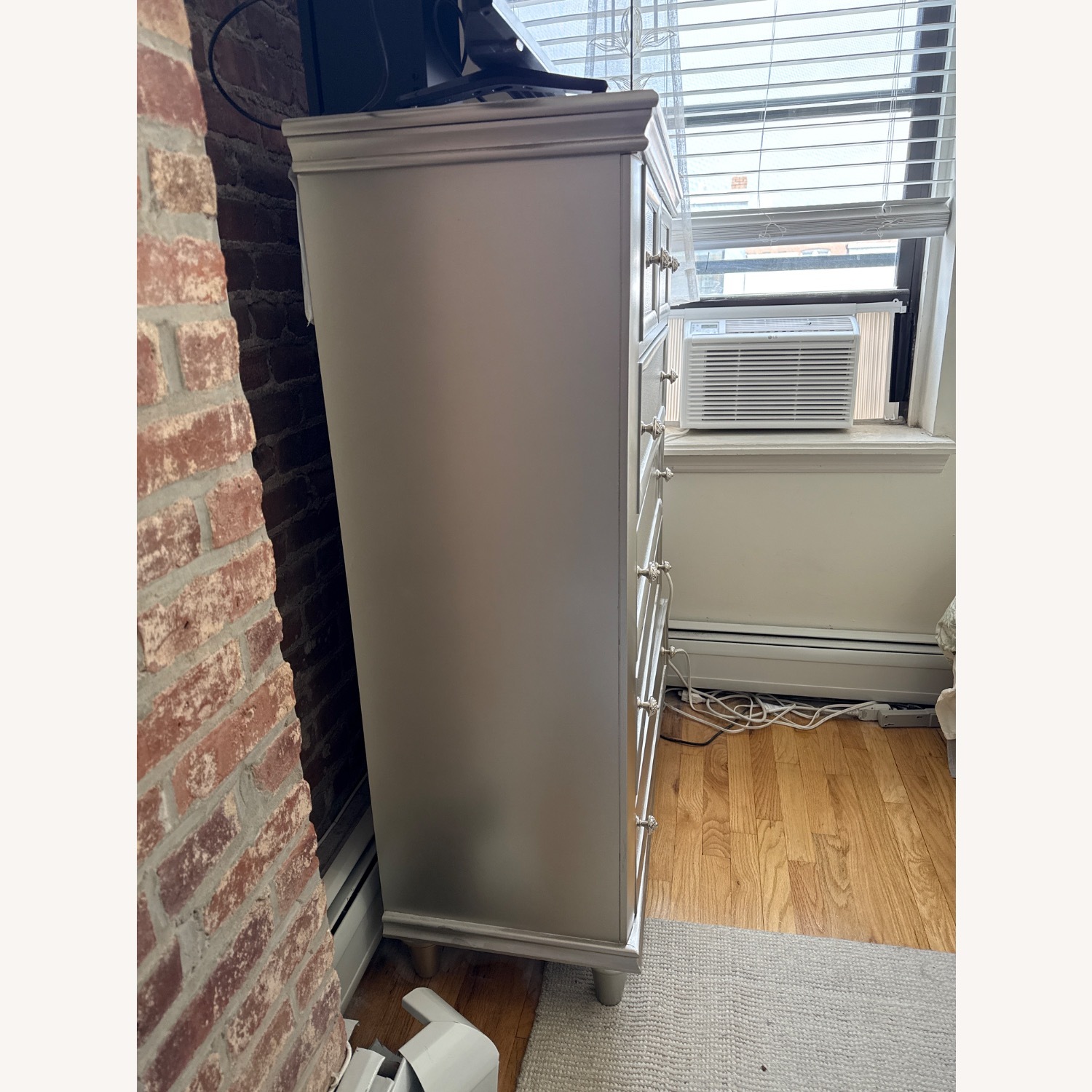 Raymour & Flanigan Tiffany Silver Bedroom Chest - image-3