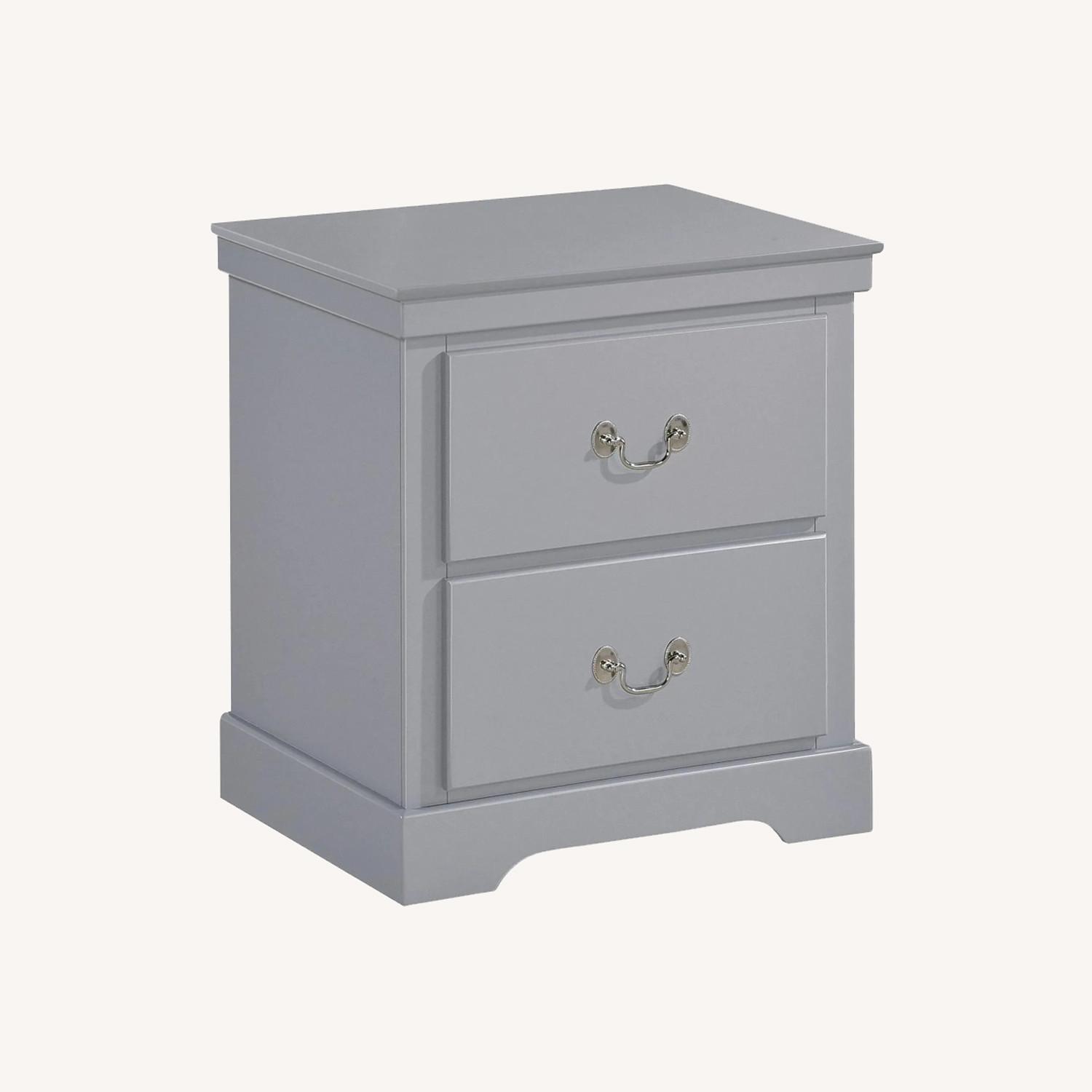 Raymour & Flanigan Place Gray Nightstand - image-0