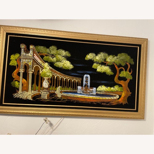 Used Ashbrook Lighted Velvet Painting  for sale on AptDeco