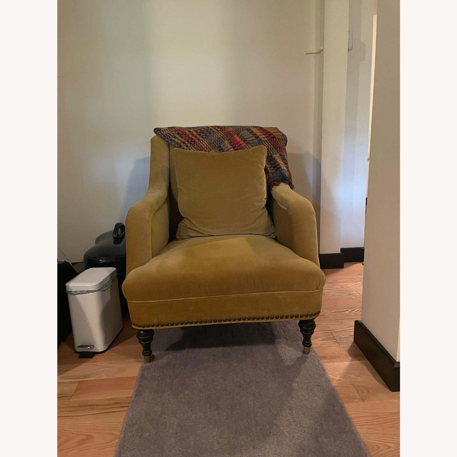 ABC Carpet and Home Deep Comfortable and Stylish Armchair with Ottoman - image-2