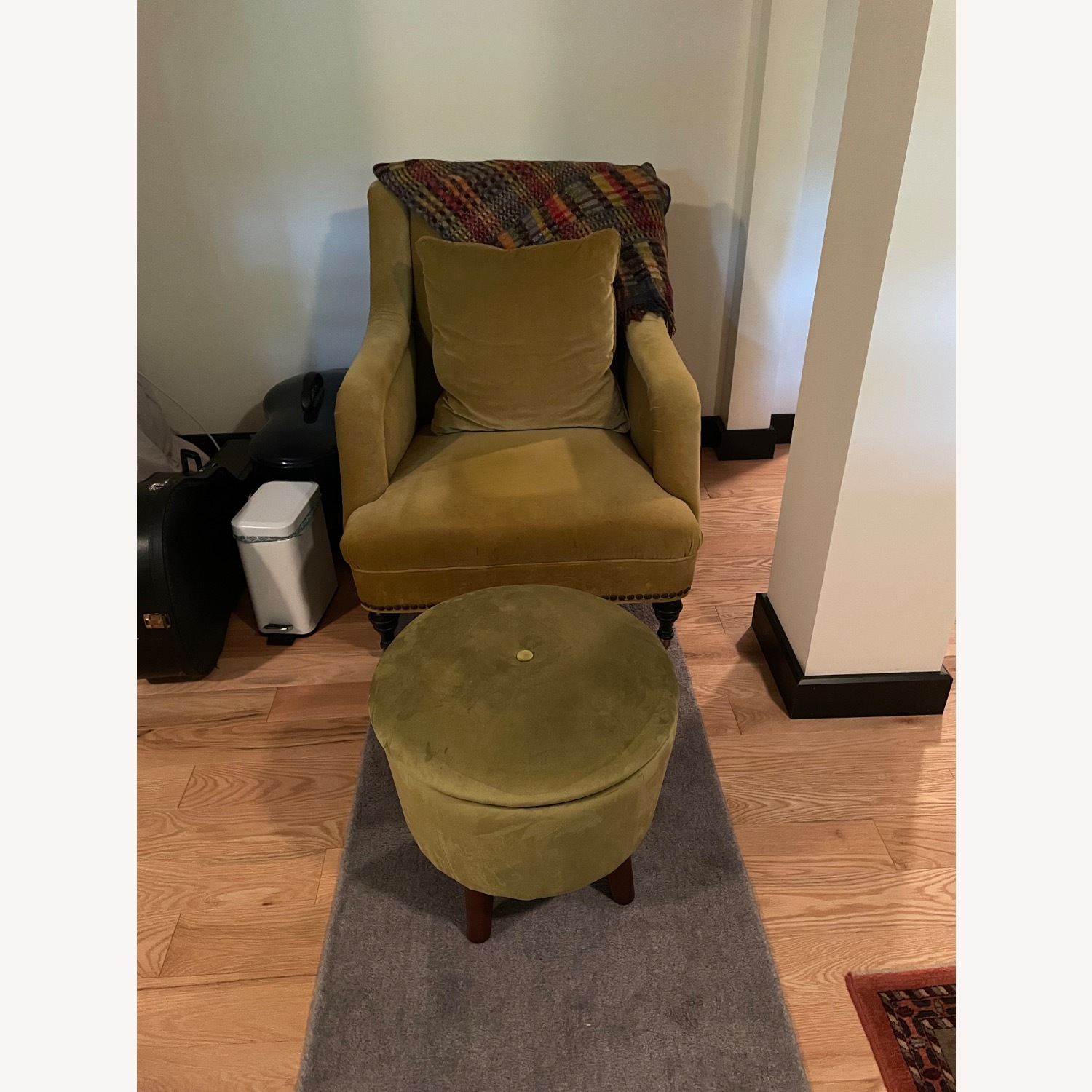 ABC Carpet and Home Deep Comfortable and Stylish Armchair with Ottoman - image-1