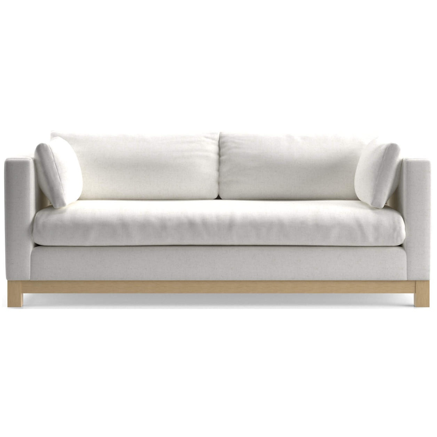 Crate & Barrel Pacific Wood Bench Sofa - image-4