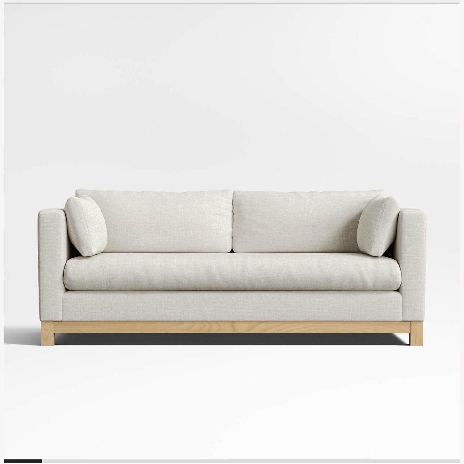 Crate & Barrel Pacific Wood Bench Sofa - image-2
