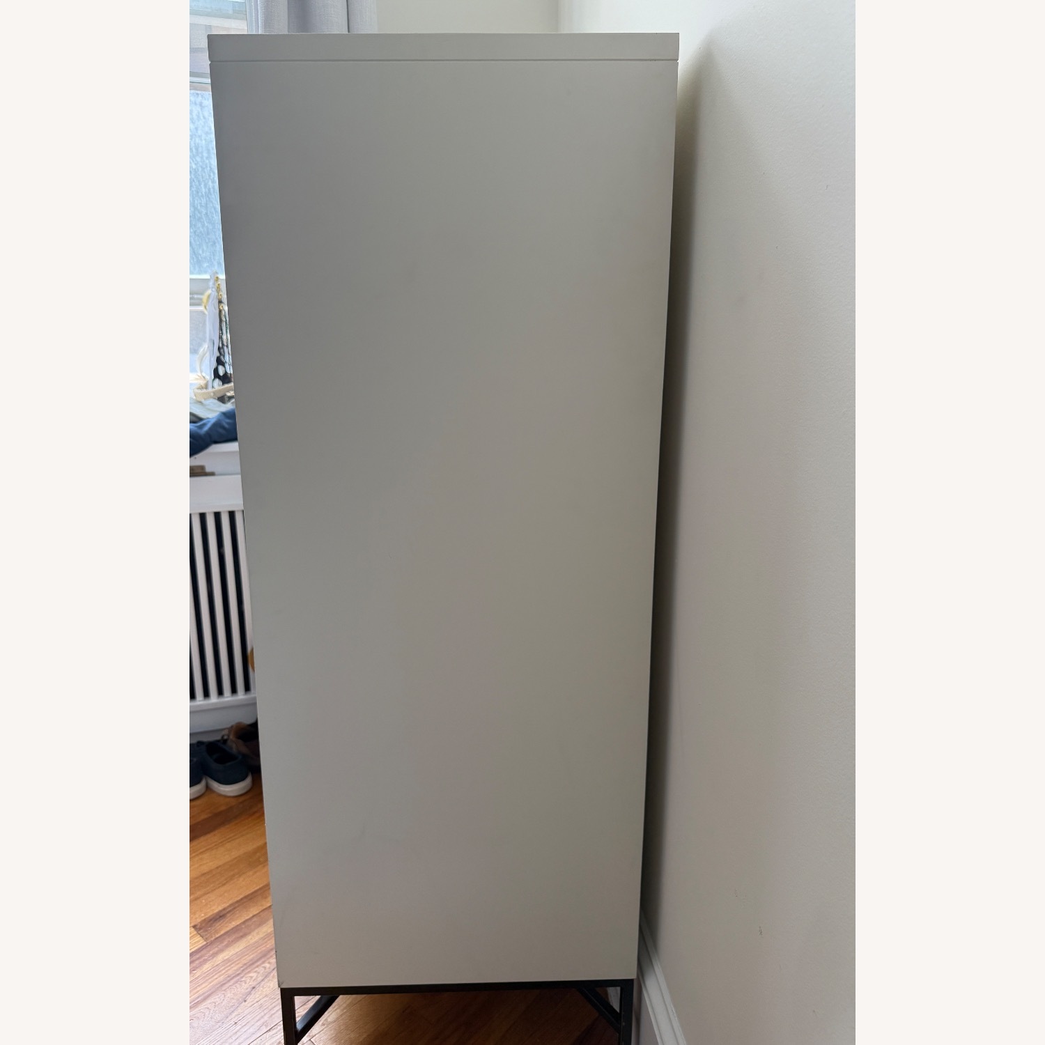 West Elm White Tiled Dresser- 5 Drawer - image-3