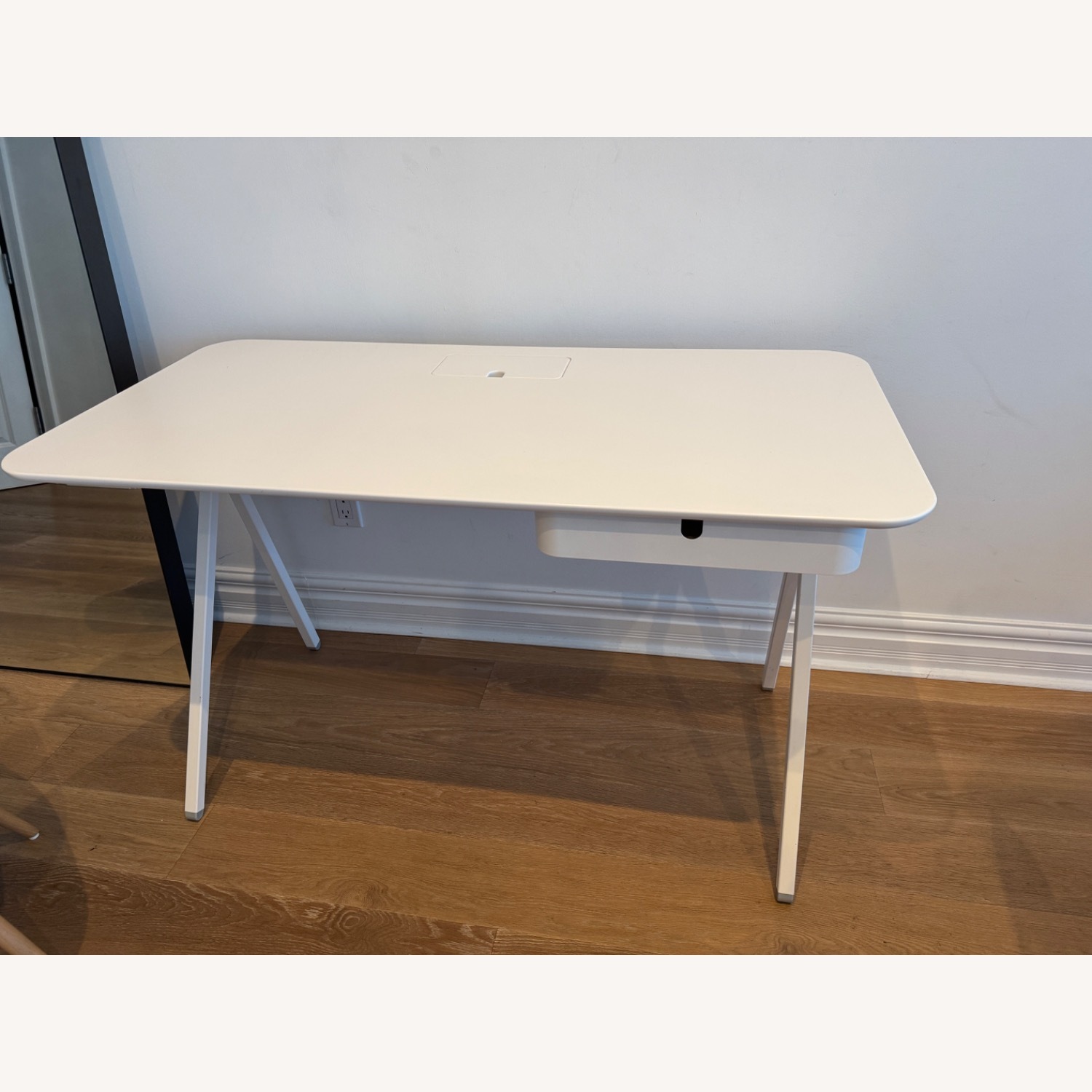 Poppin Key Desk with Pull Out Drawer - image-1