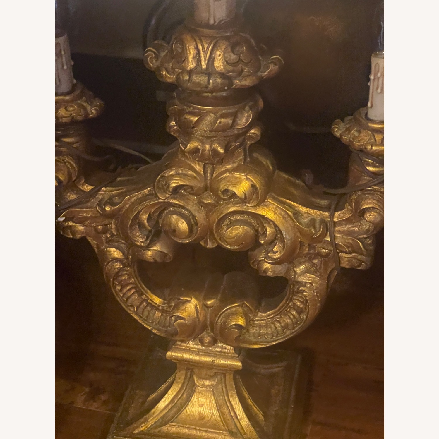 Hollywood Regency Golden Gilded Lamps - image-10