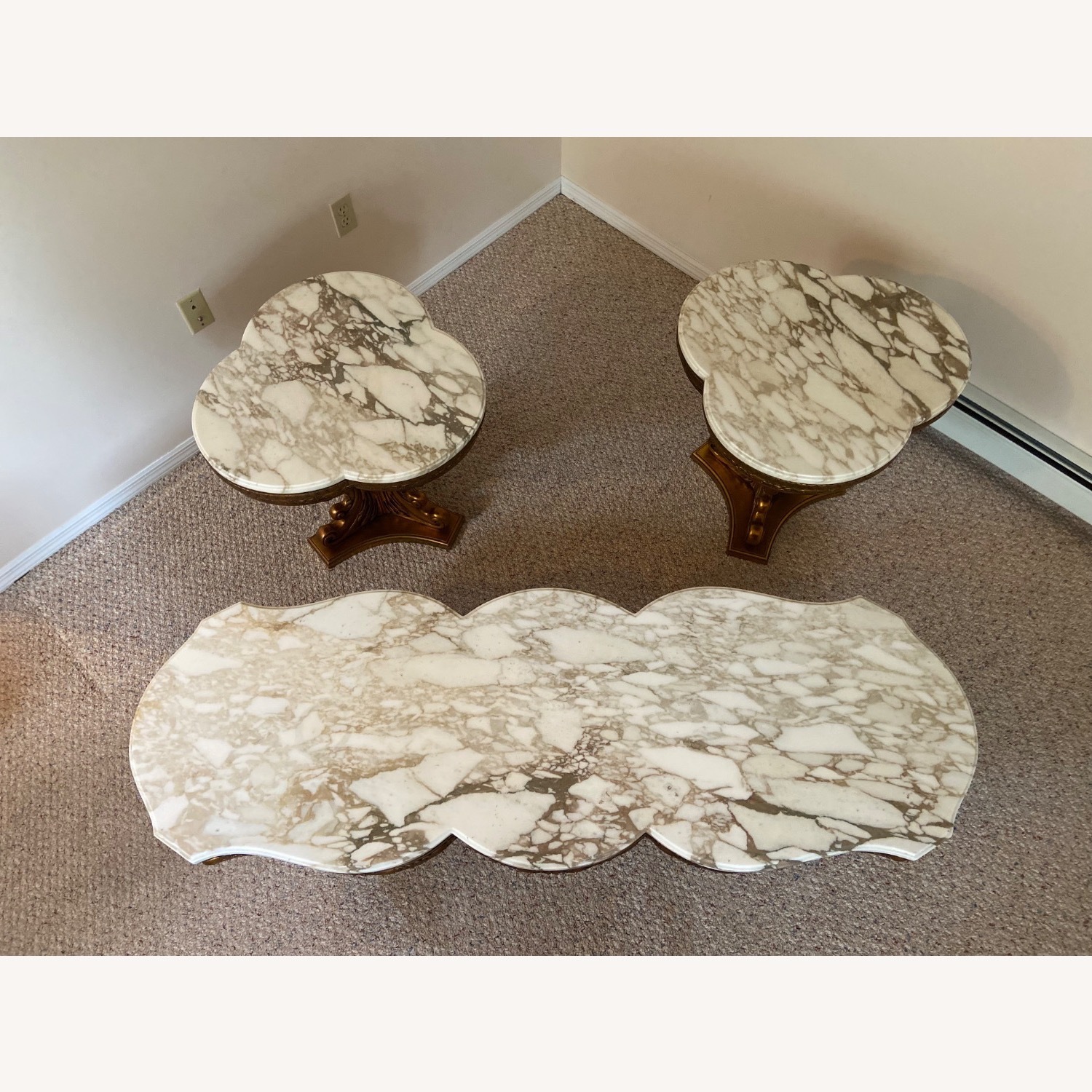 Vintage Marble Top End Tables - image-2