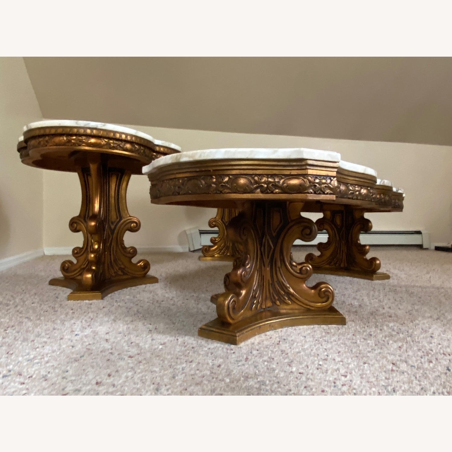Vintage Marble Top End Tables - image-3