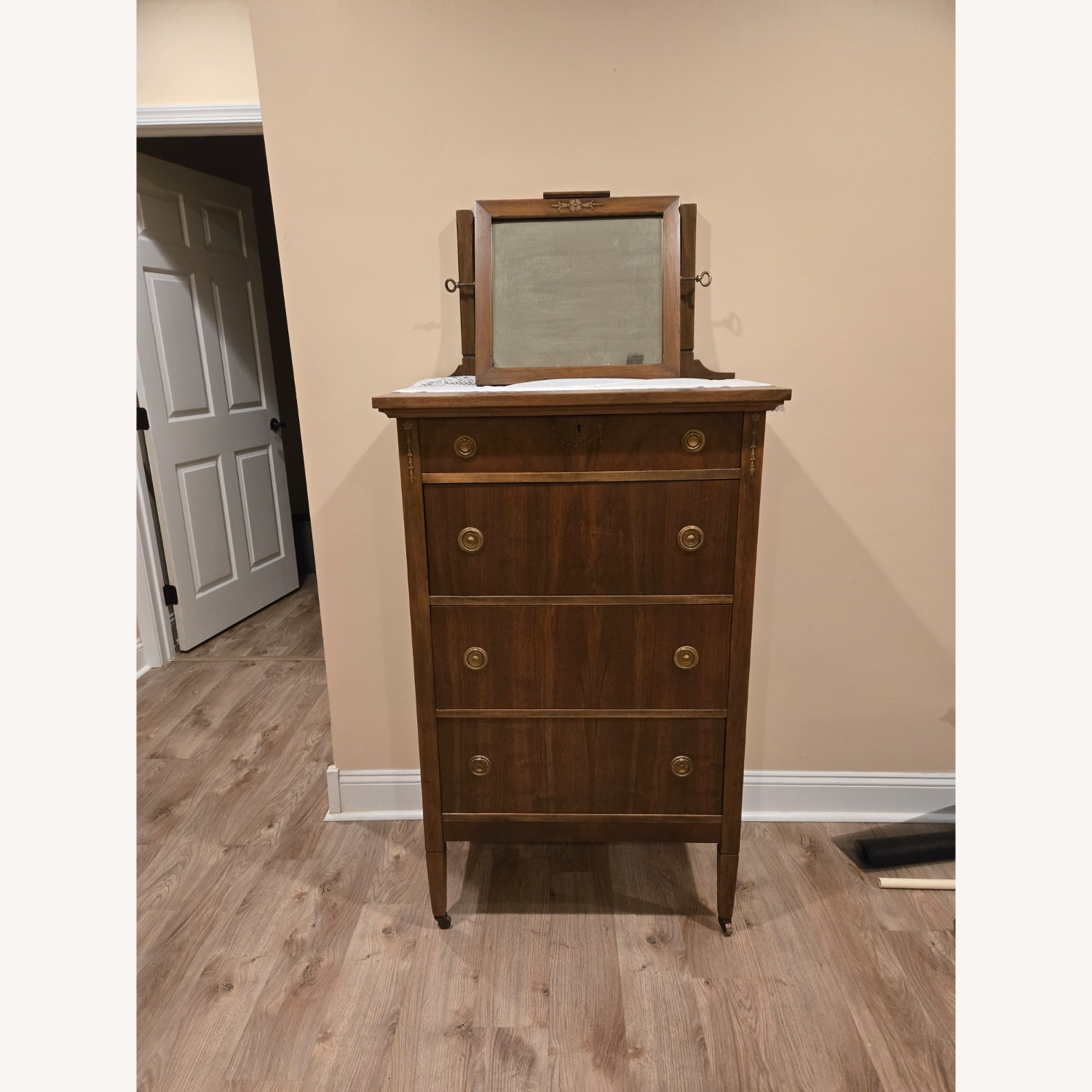 Vintage Unagusta High Boy Dresser with Mirror - image-1