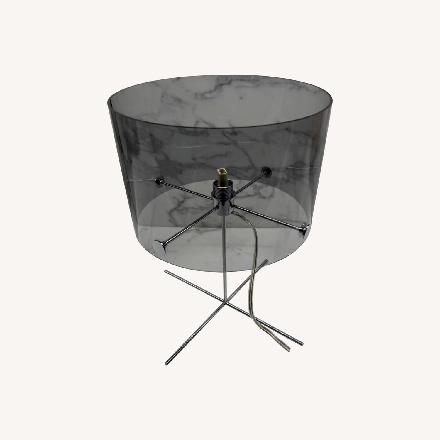 Designer Gray Acrylic Table Lamp - image-0