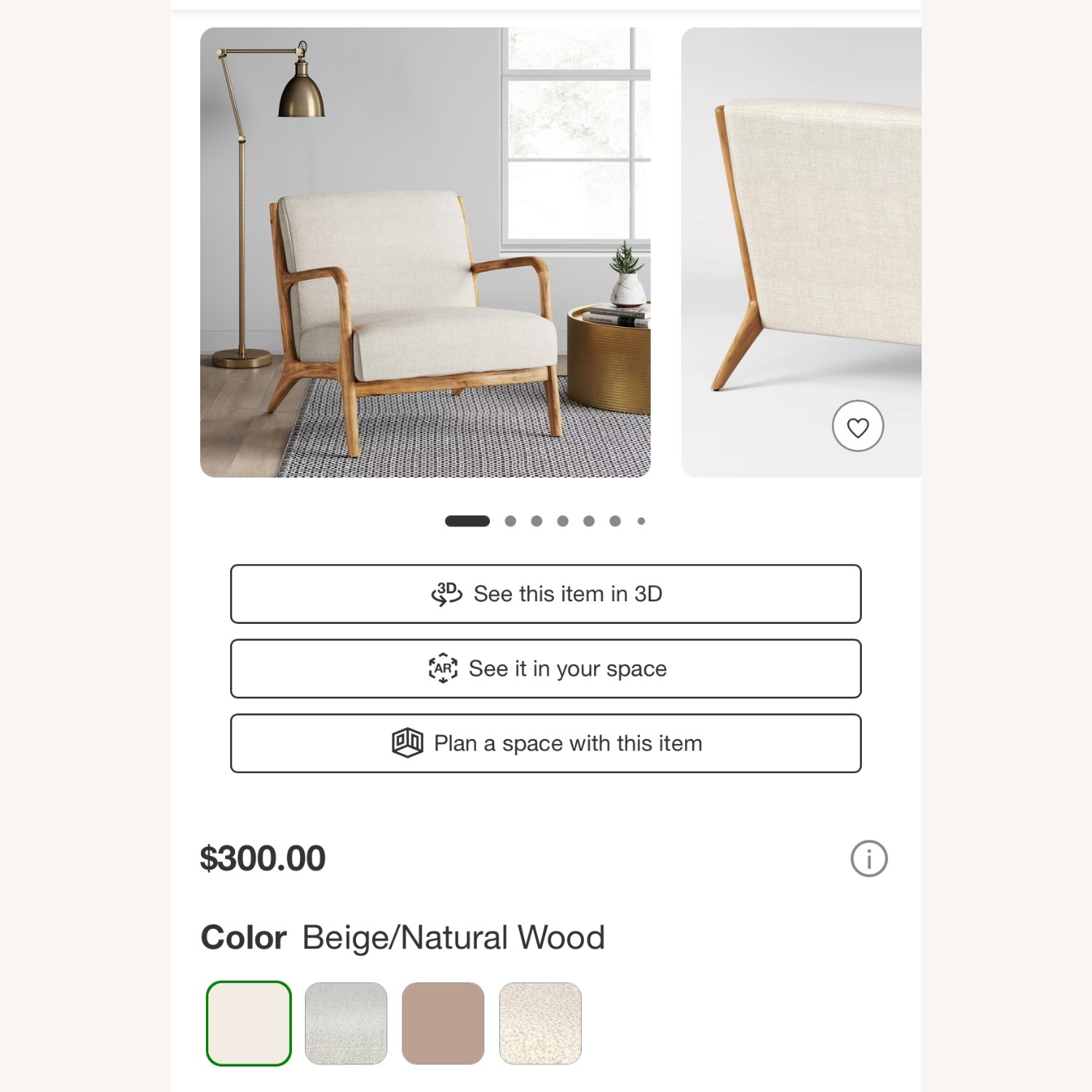 Esters Wood Armchair - Threshold - Thumbnail 5