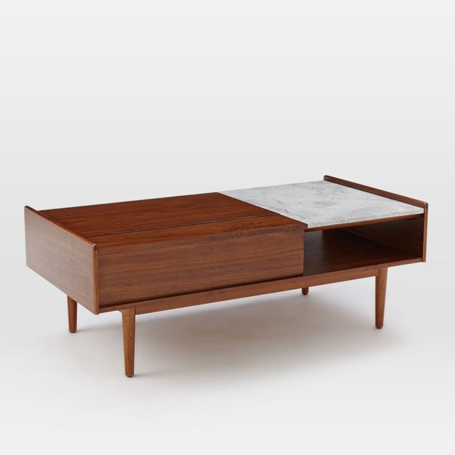 West Elm Pop-Up Coffee Table (Walnut & Marble) - image-12