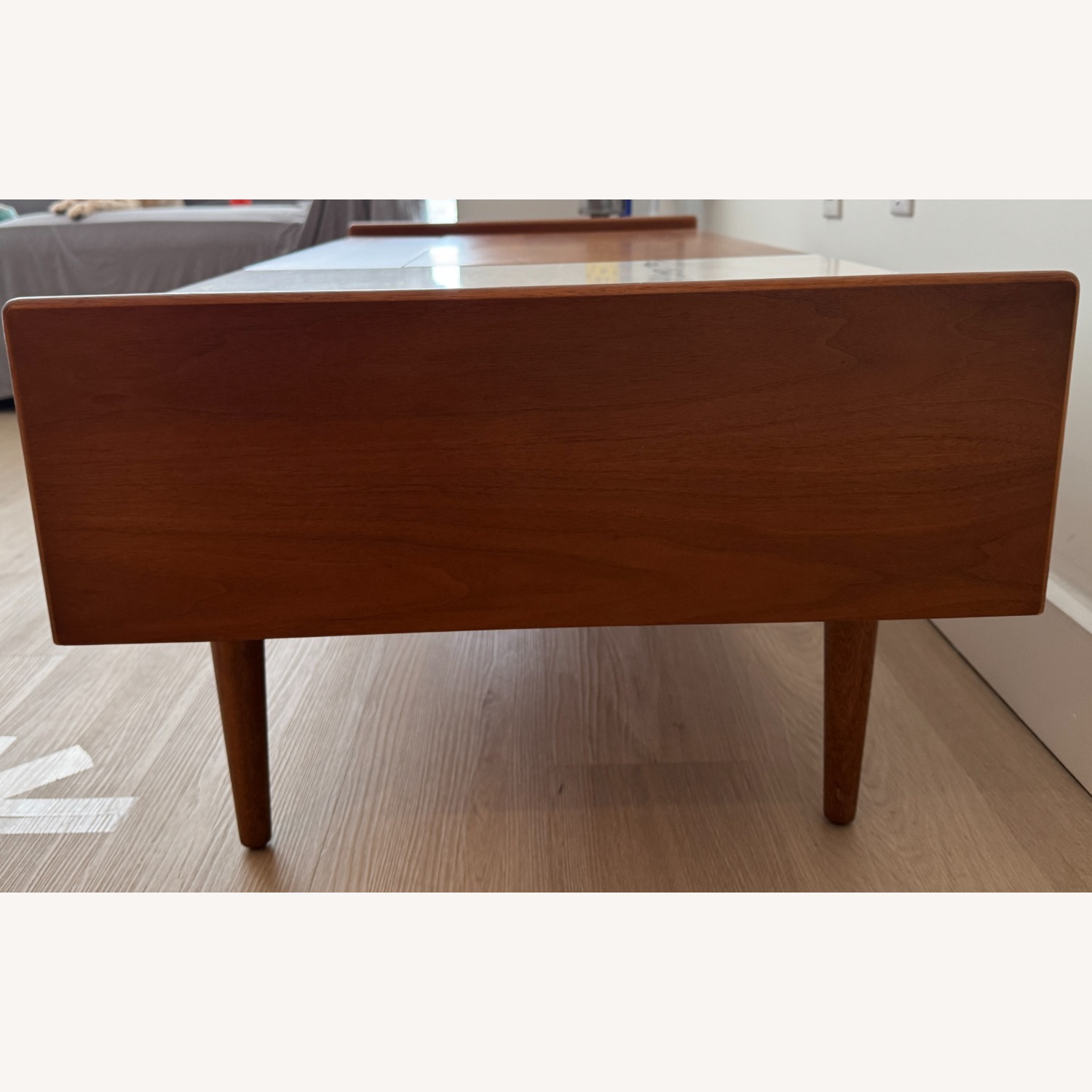 West Elm Pop-Up Coffee Table (Walnut & Marble) - image-5