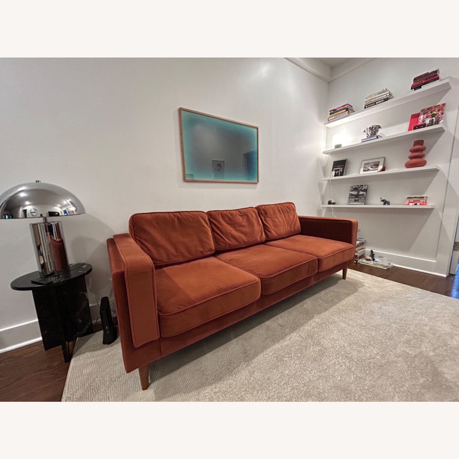 Albany Park Mid-Century Modern Velvet Sofa - image-4