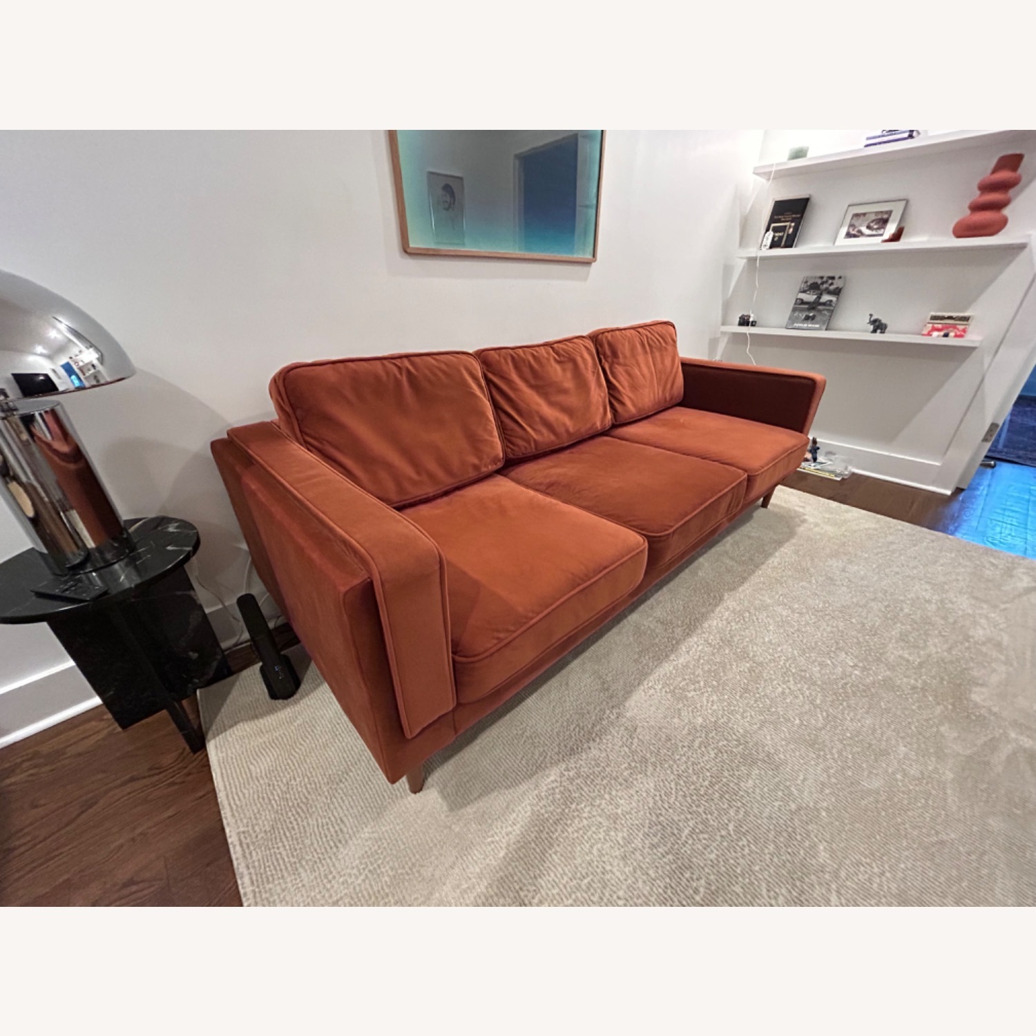 Albany Park Mid-Century Modern Velvet Sofa - image-5