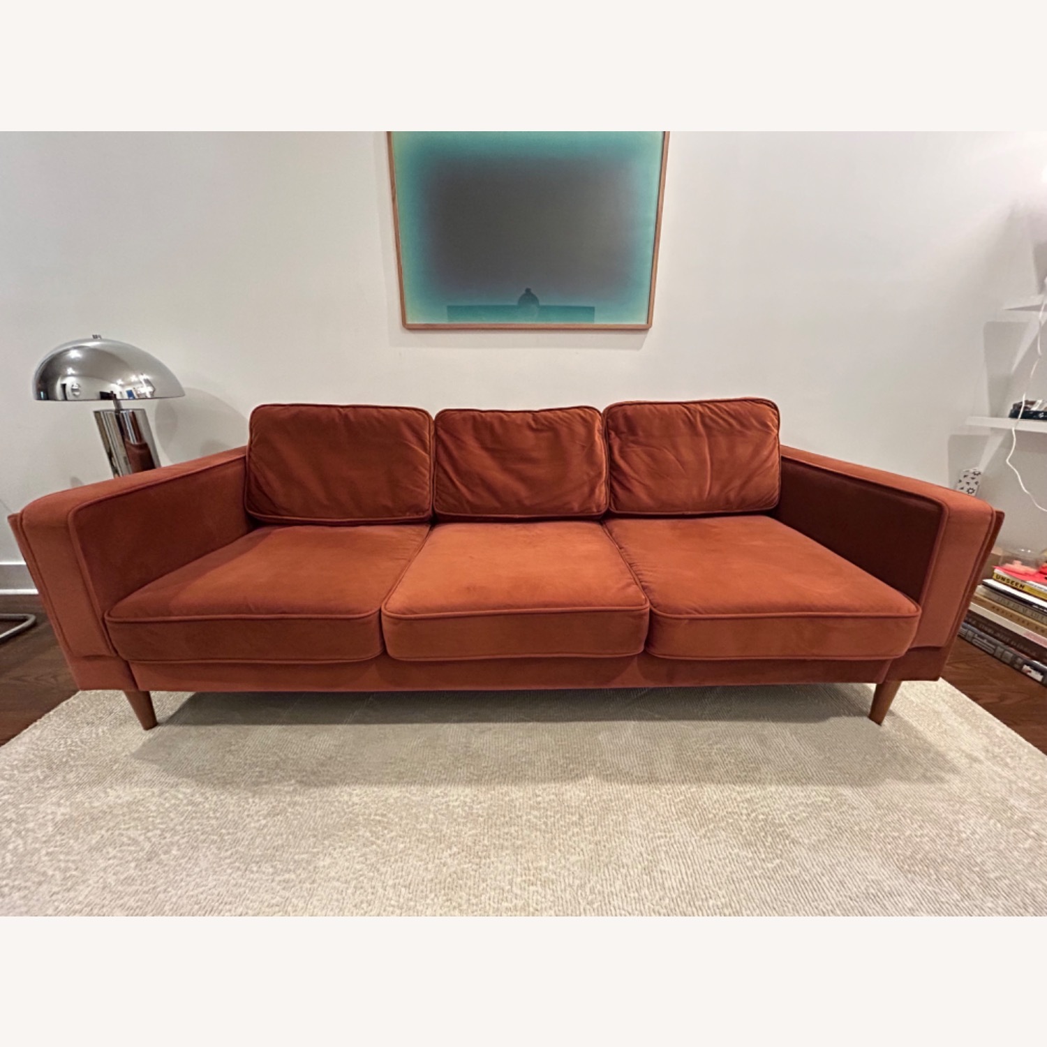 Albany Park Mid-Century Modern Velvet Sofa - image-1