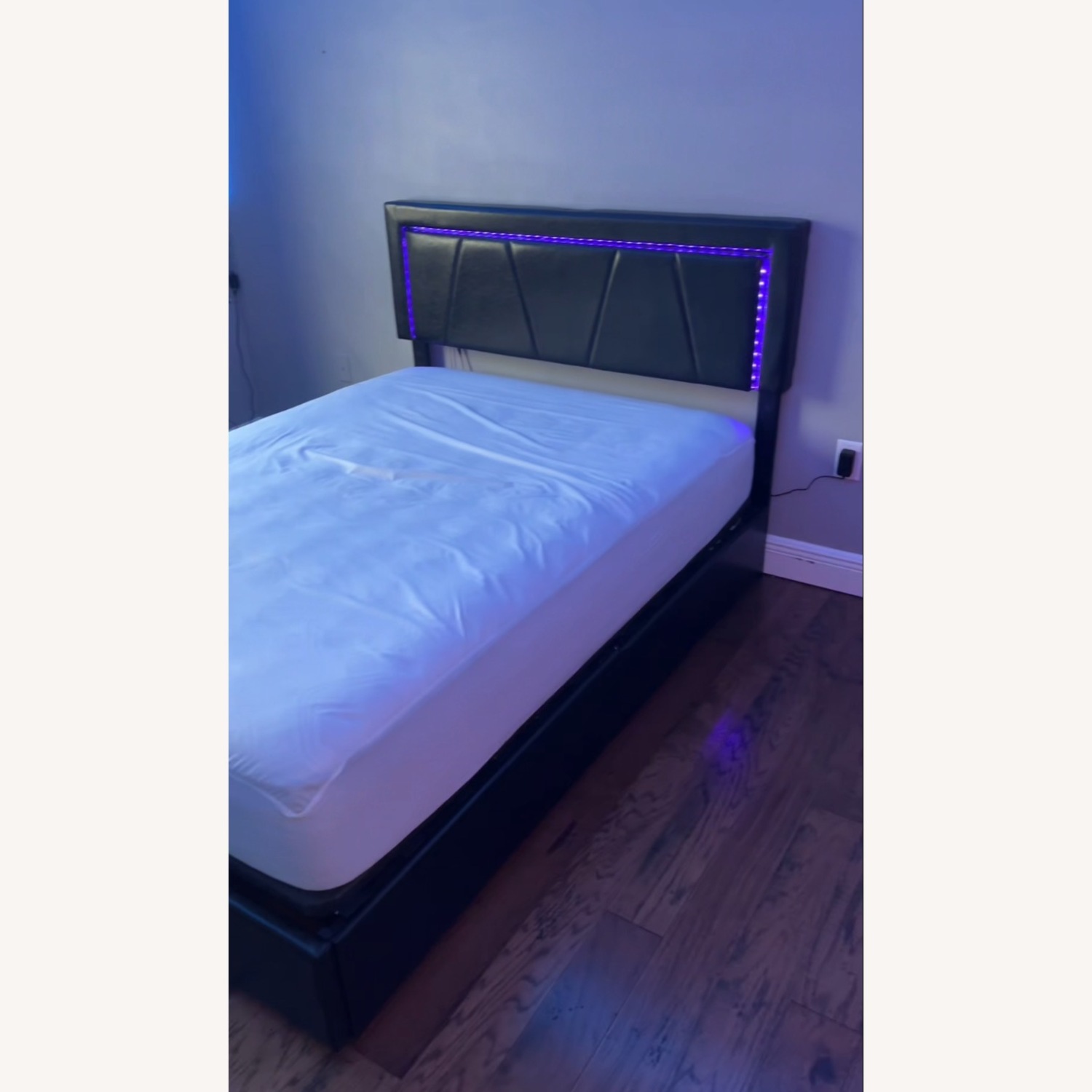 Modern Black 4 Drawer RGB LED, USB Full Bed  - image-3