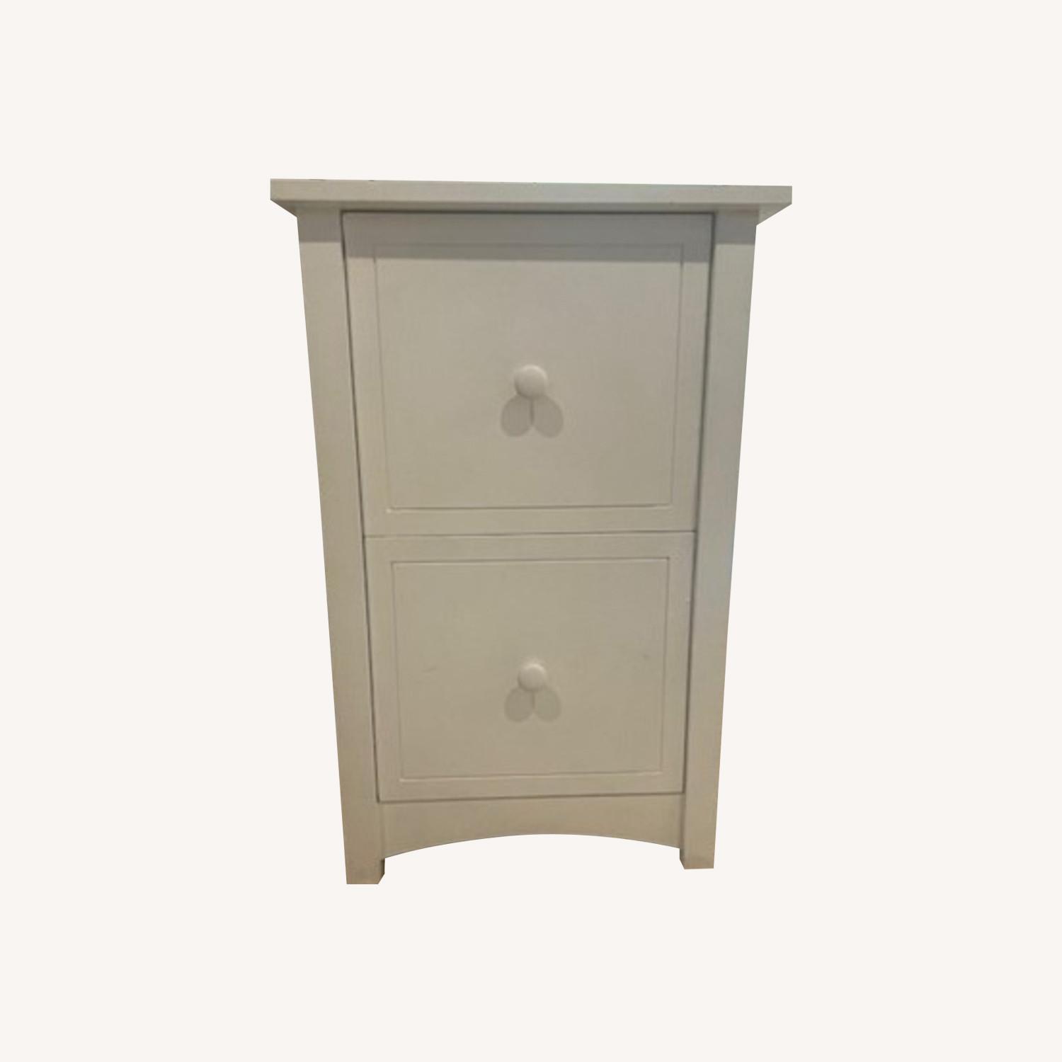 Pottery Barn White File Cabinet - image-0