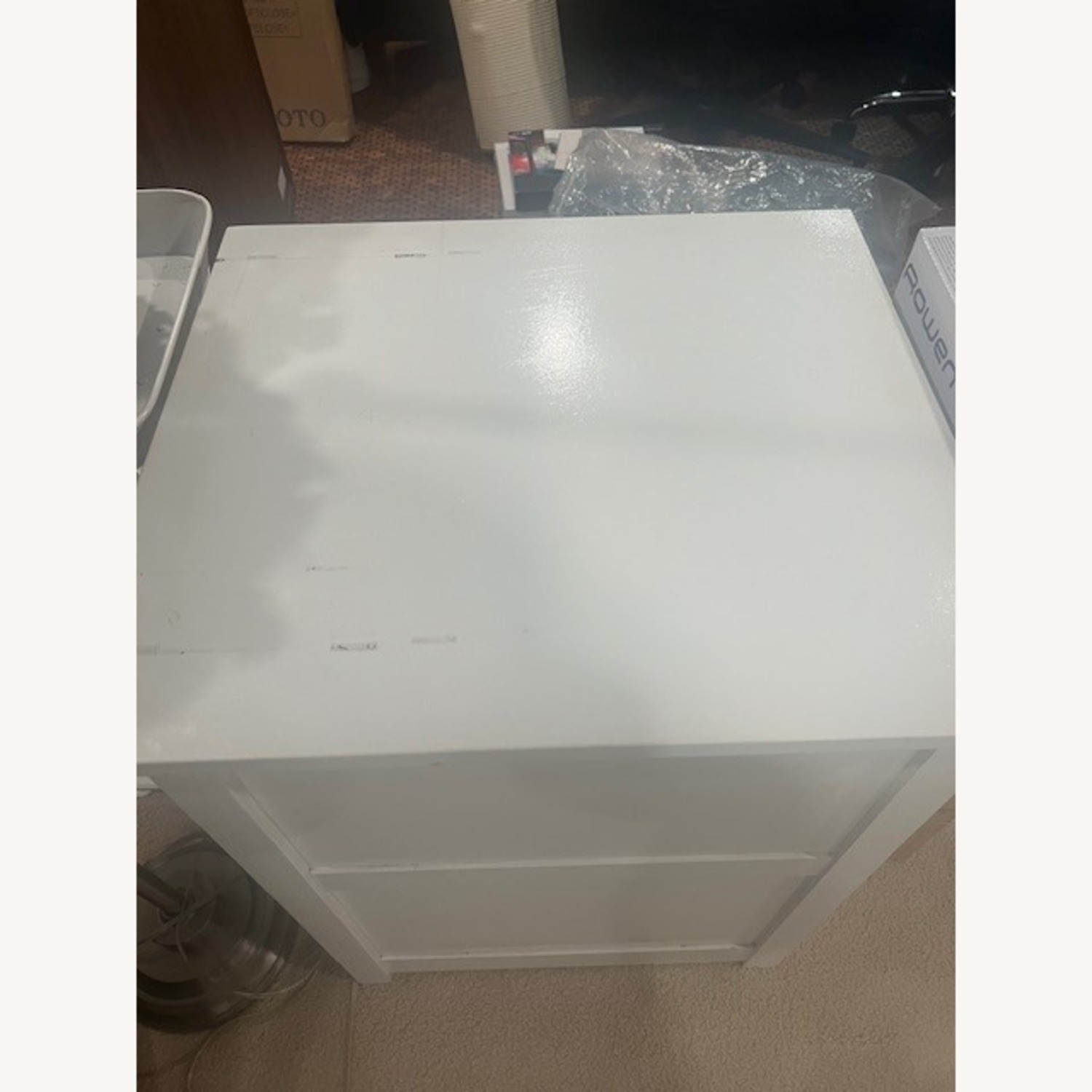 Pottery Barn White File Cabinet - image-3