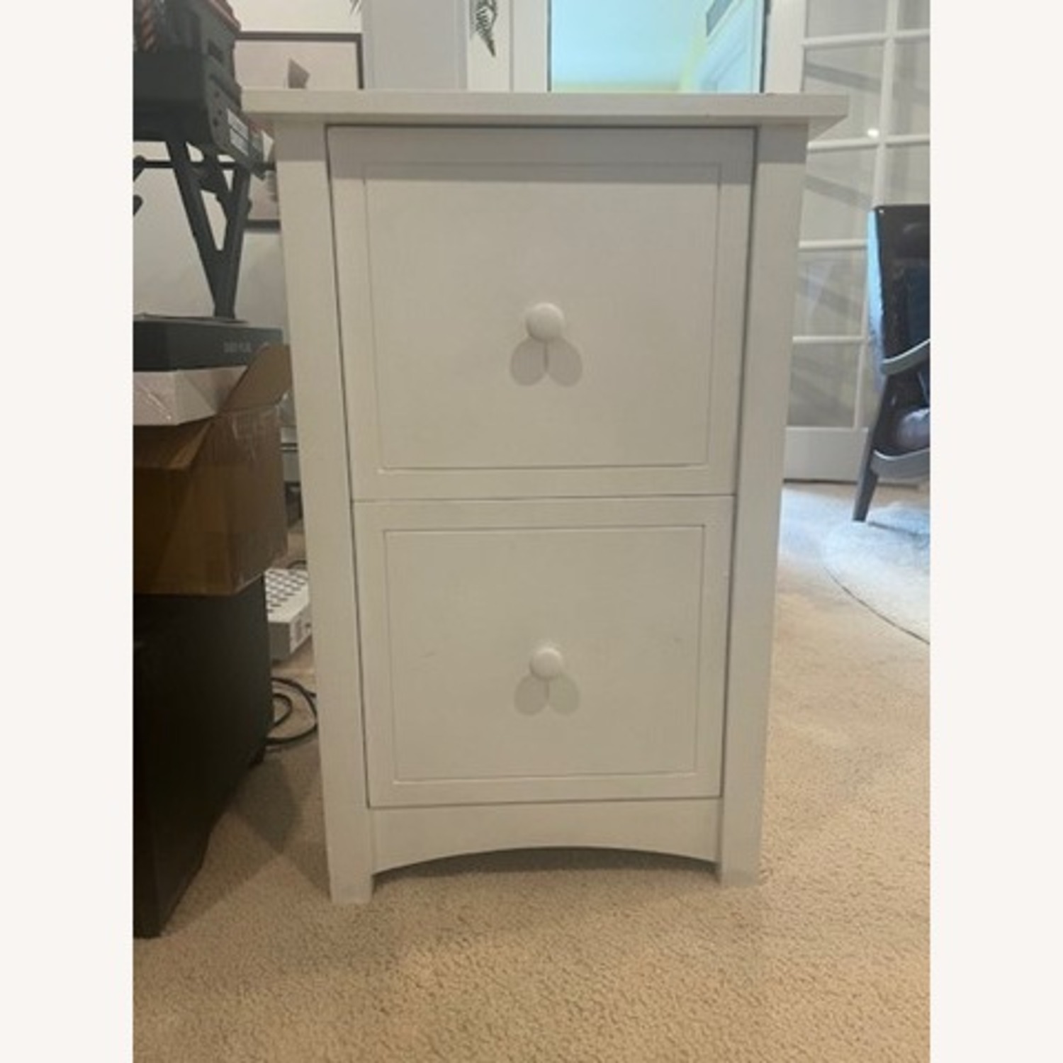 Pottery Barn White File Cabinet - image-1